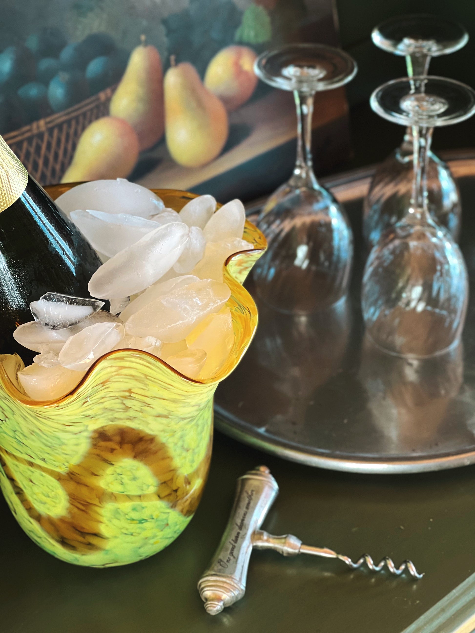 Murano Style Fluted Vase