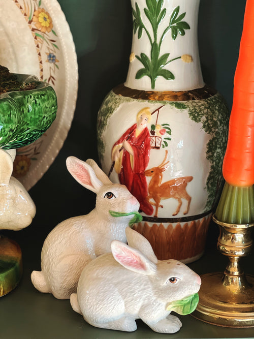 Vintage Fitz & Floyd Pair of Rabbit Salt & Pepper Shakers