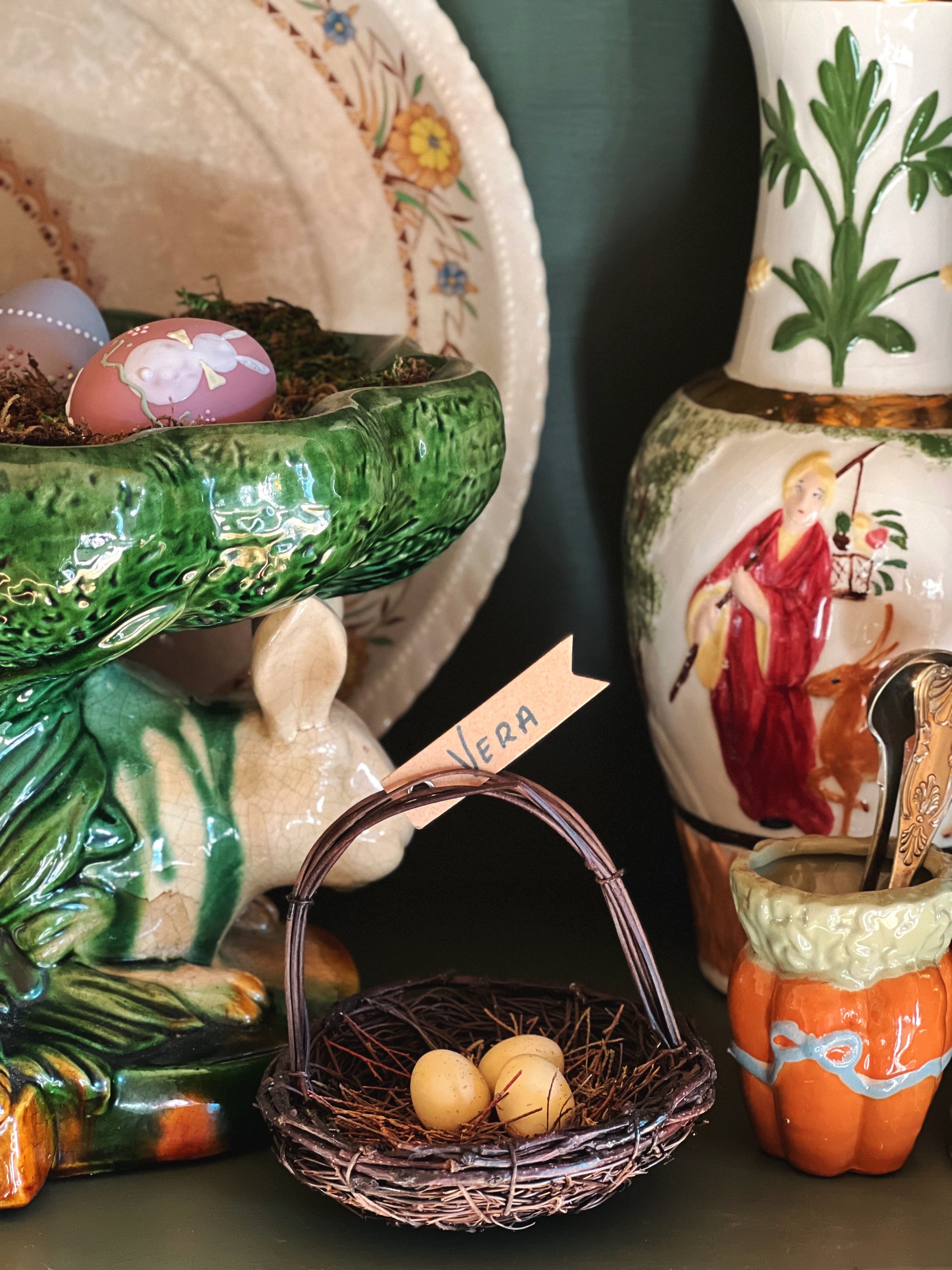 Set of 4 Easter Basket Place Card Holders