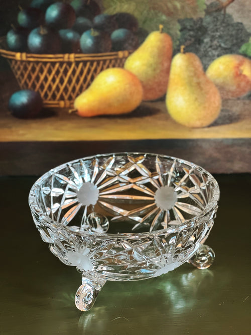 Vintage Footed Crystal Bowl