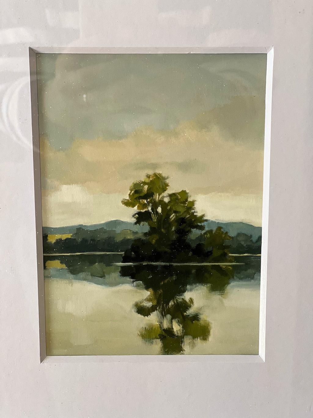 Framed Landscape Print “Tranquil Waters II” | Matted Lake Scene Wall Art by Stephanie Goos Johnson
