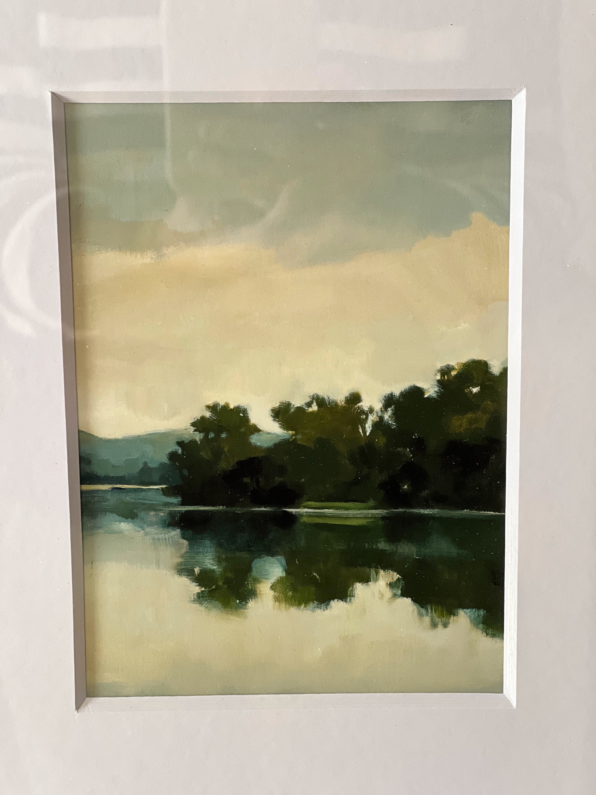 Framed Landscape Print “Tranquil Waters III” | Matted Horizon Wall Art by Stephanie Goos Johnson
