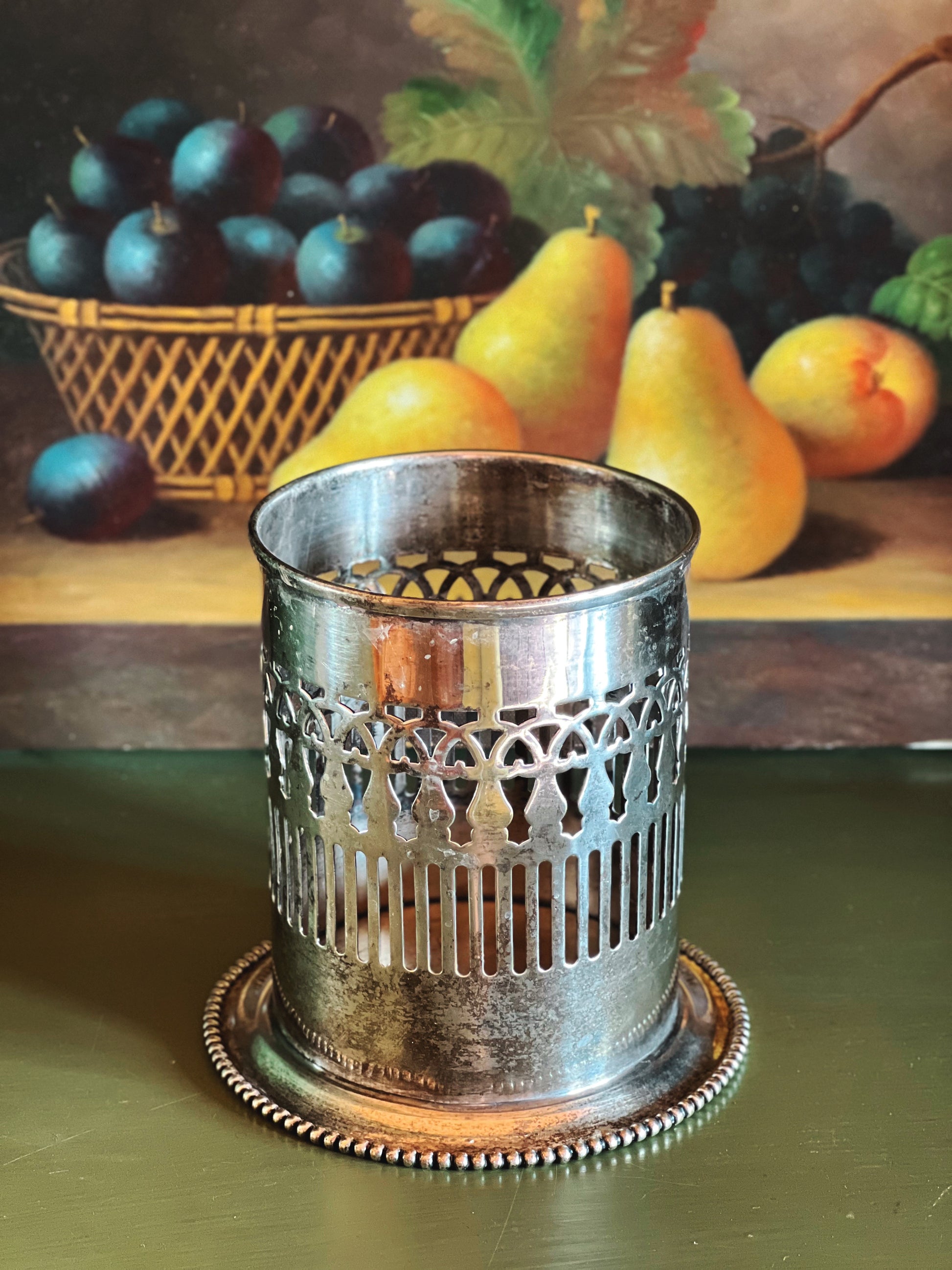 Vintage Federal Silver Co Silver Plated Wine Bottle Holder