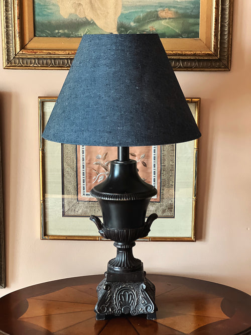 Vintage Neoclassical Metal Urn Table Lamp