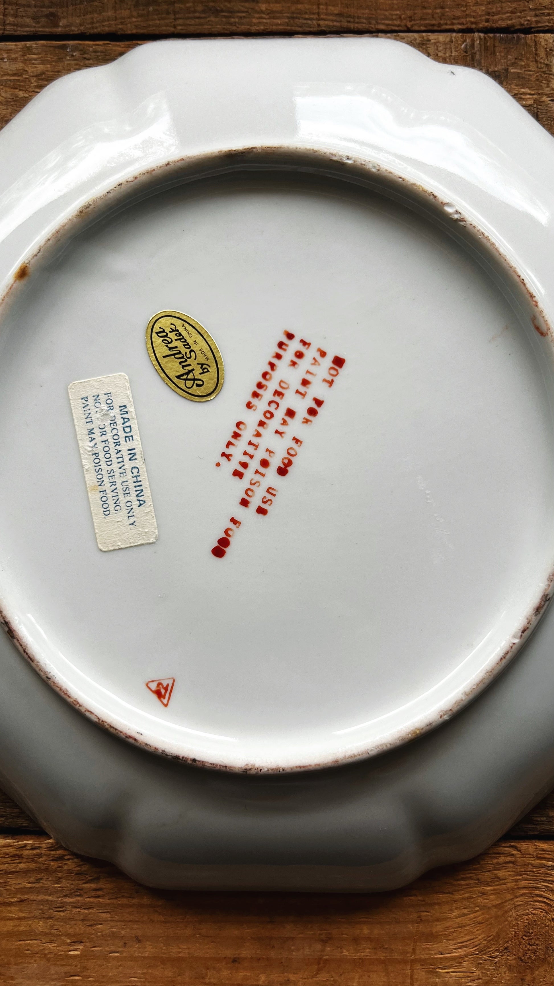 Vintage Andrea Sadek Chinoiserie Porcelain Wall Plate