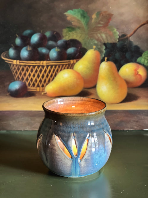 Vintage Hand Made Pottery Votive Candleholder