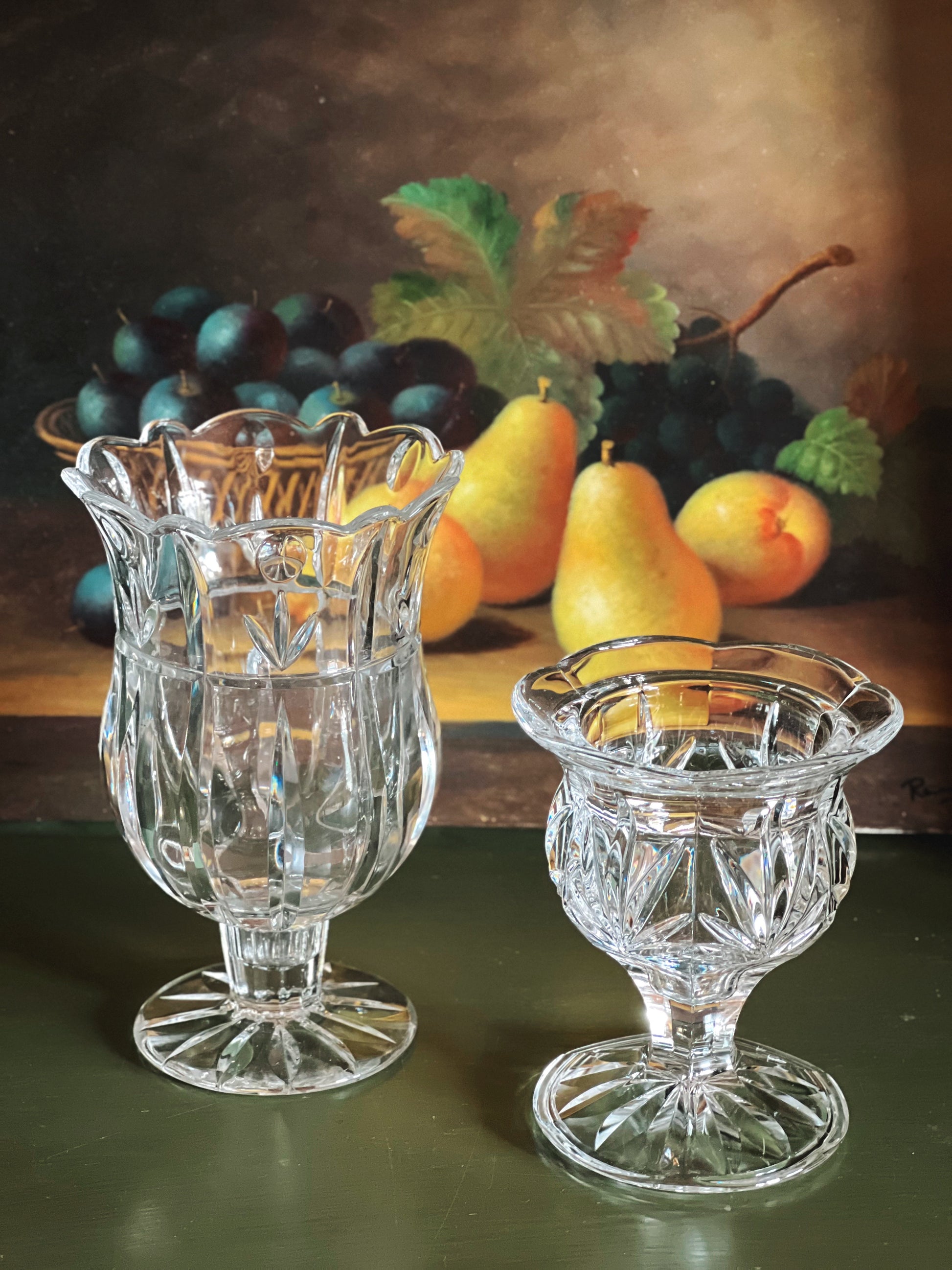 Vintage Crystal Taper Candleholder