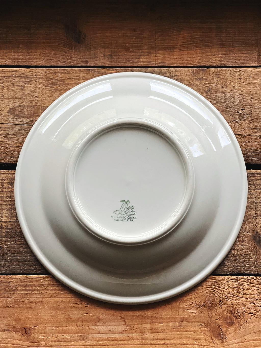 Shenango China backstamp on vintage anchor soup bowl