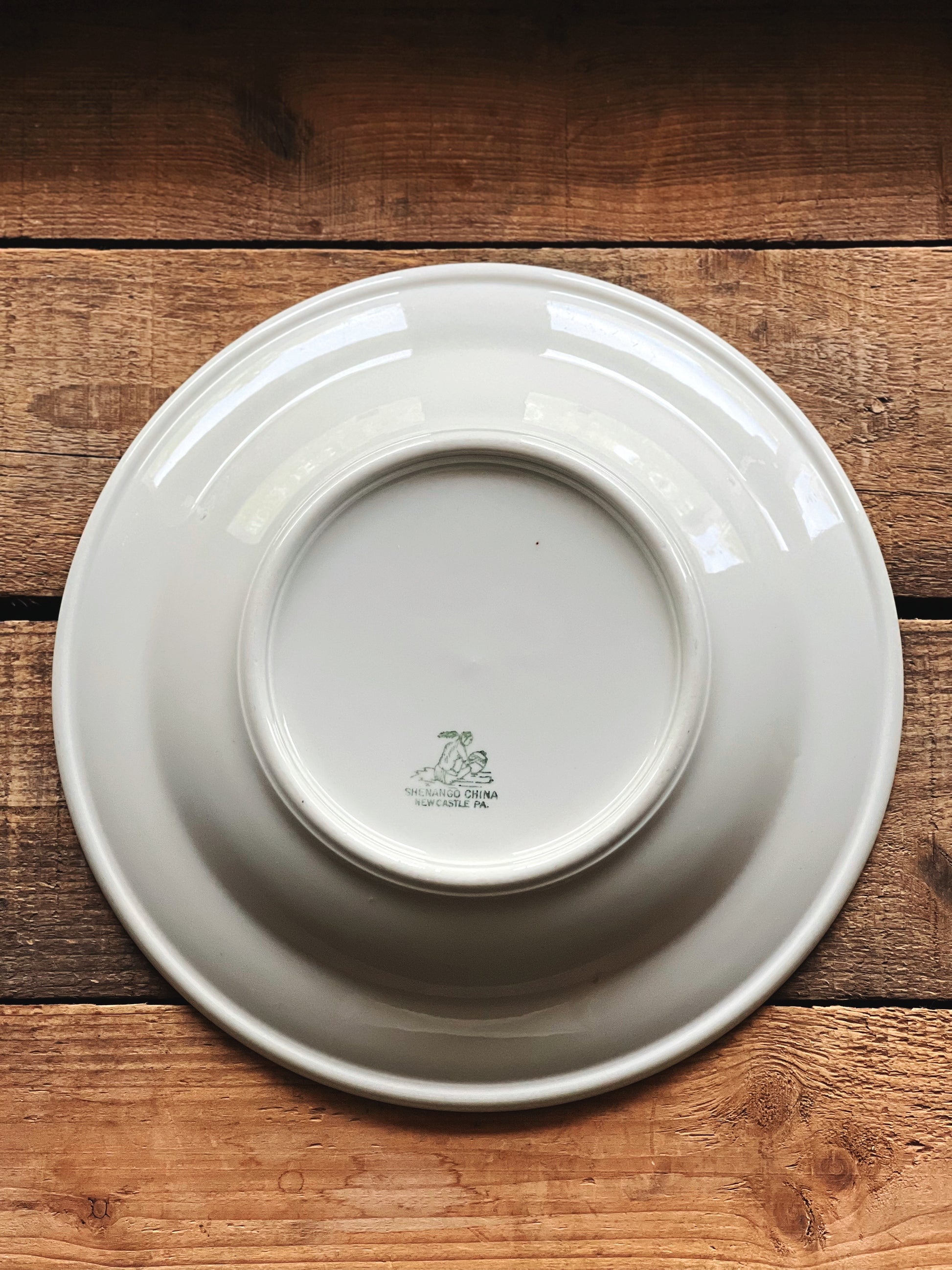 Shenango China backstamp on vintage anchor soup bowl