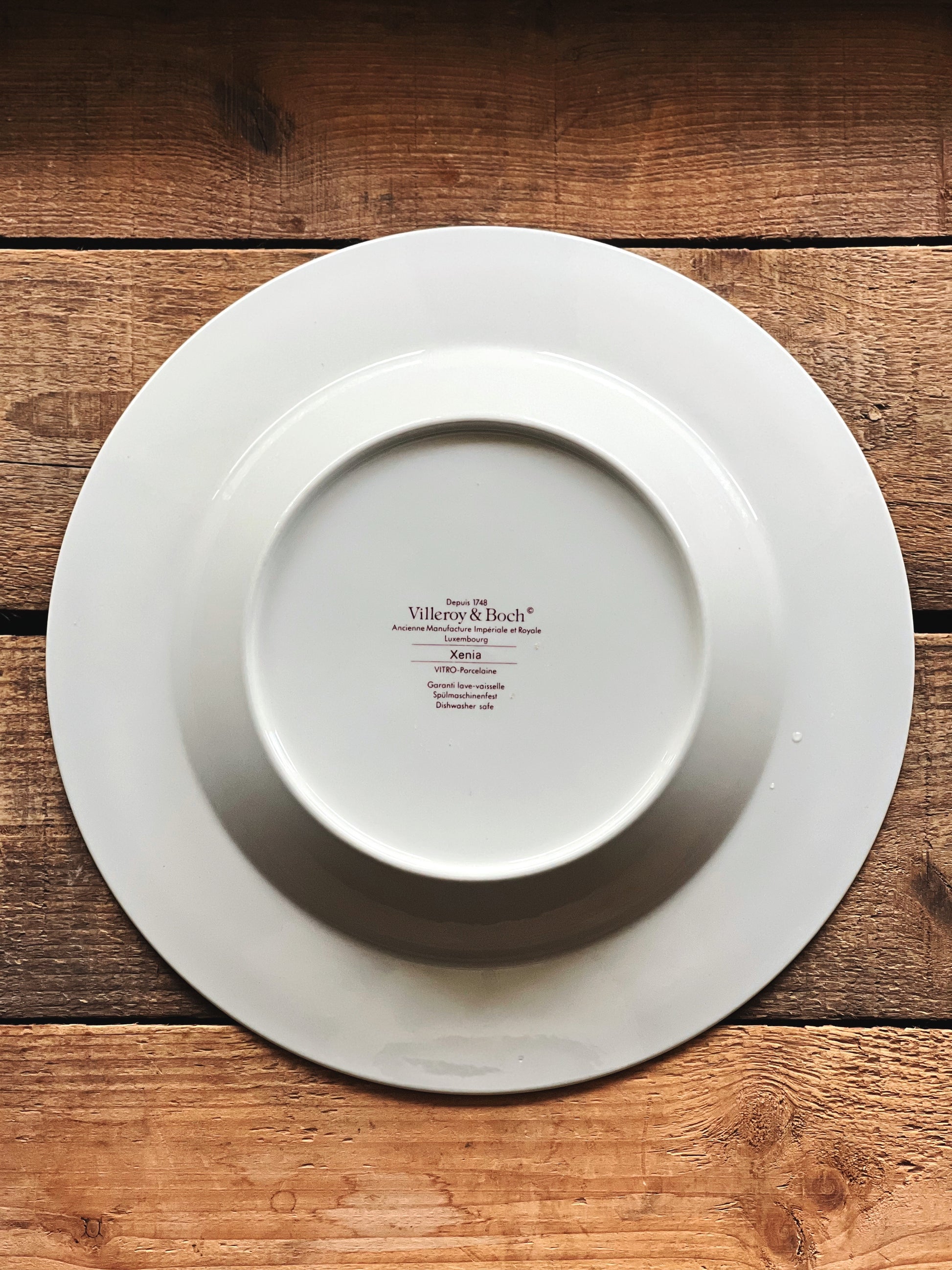 Vintage Villeroy & Boch Xenia Rimmed Soup Bowl | Floral Black Rim | Discontinued Dinnerware