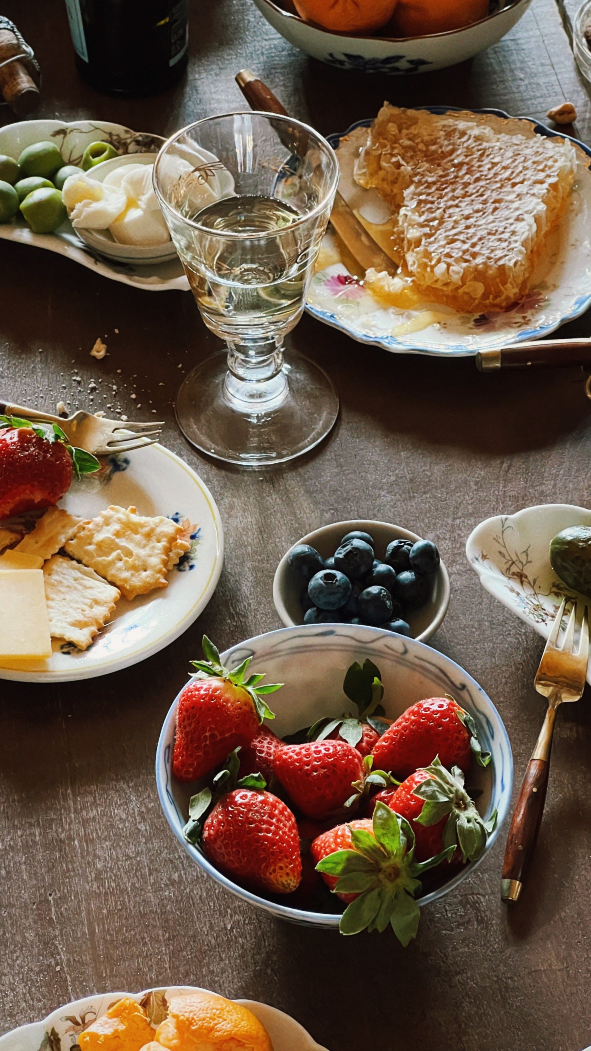 Vintage Blue & White Floral Rice Bowl | Porcelain Everyday Bowl
