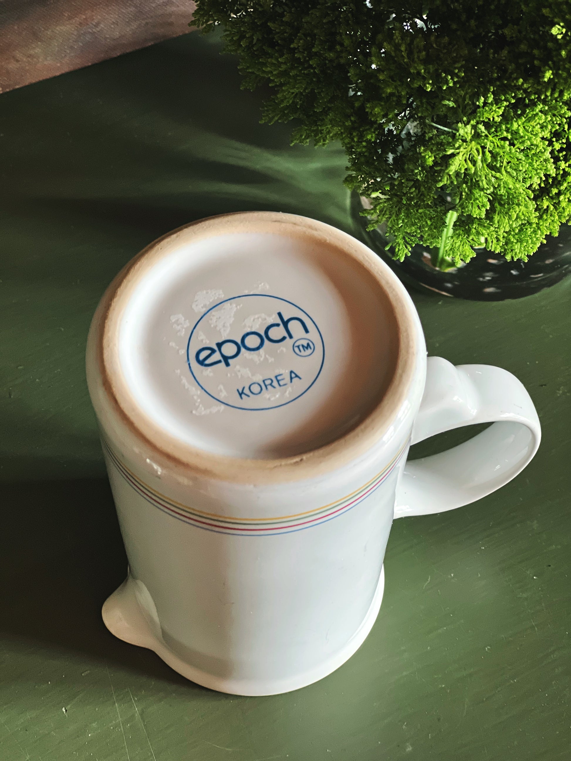 Bottom of Epoch Korea creamer showing maker mark