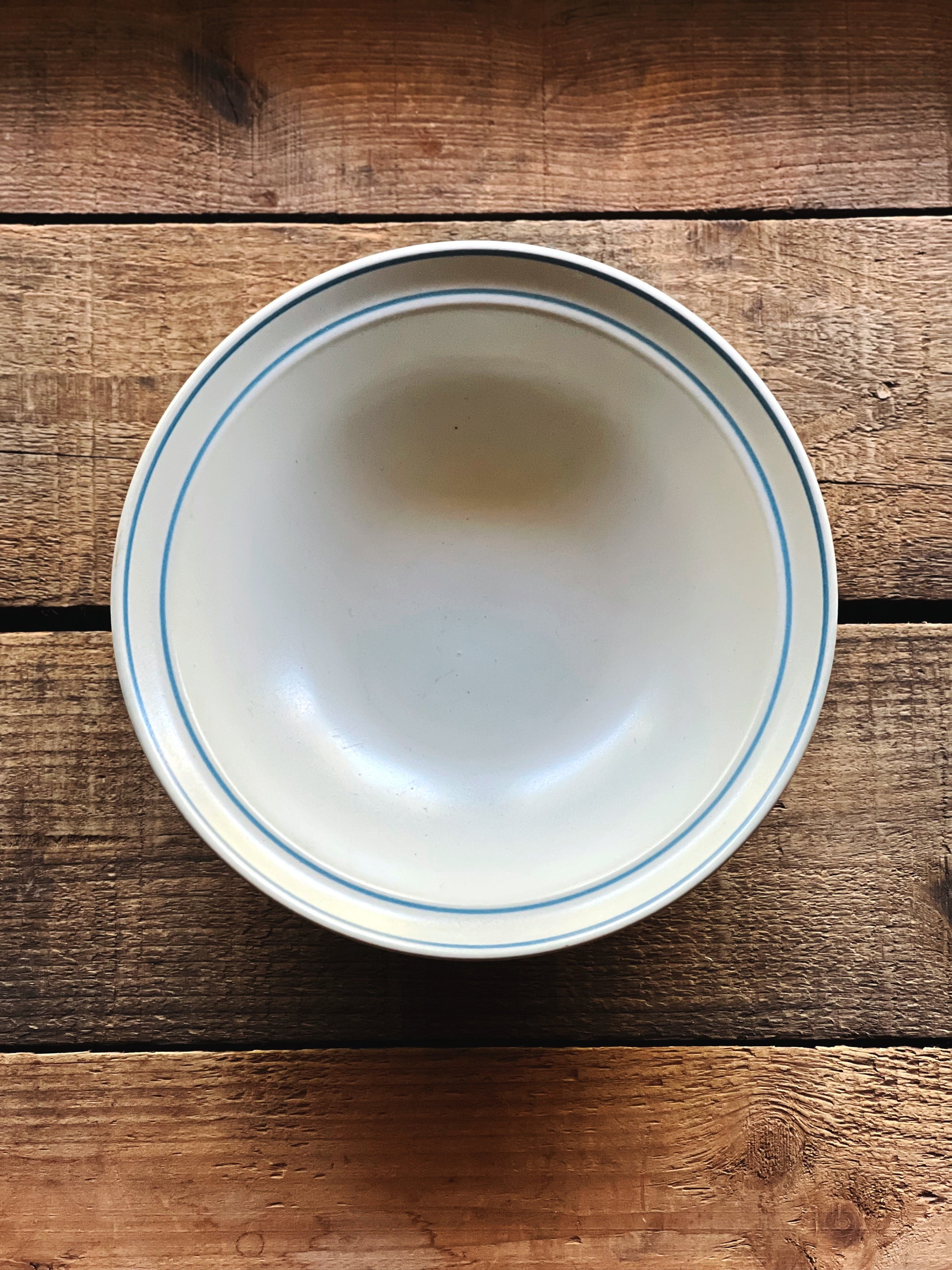 interior of a Blue Leaf Japan stoneware cereal bowl