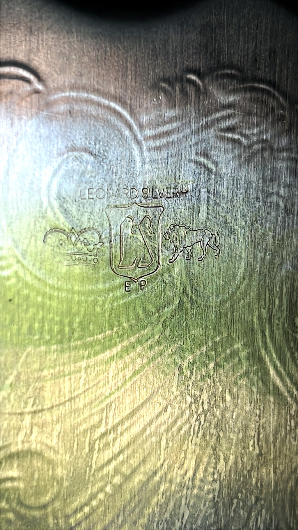 Leonard Silver mark on the underside of a large butler's tray
