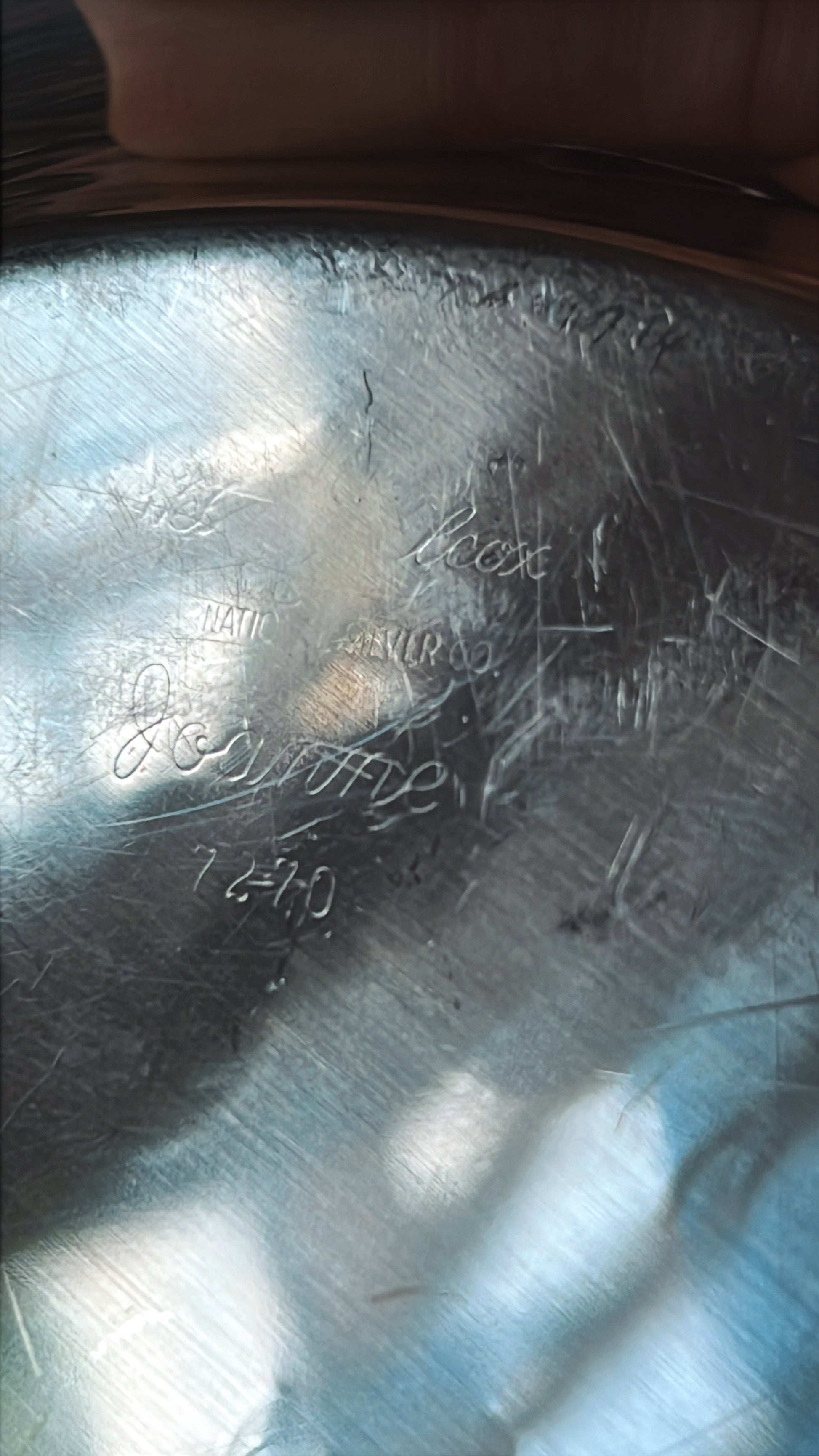 National Silver Co maker's mark on the underside of a silver tray