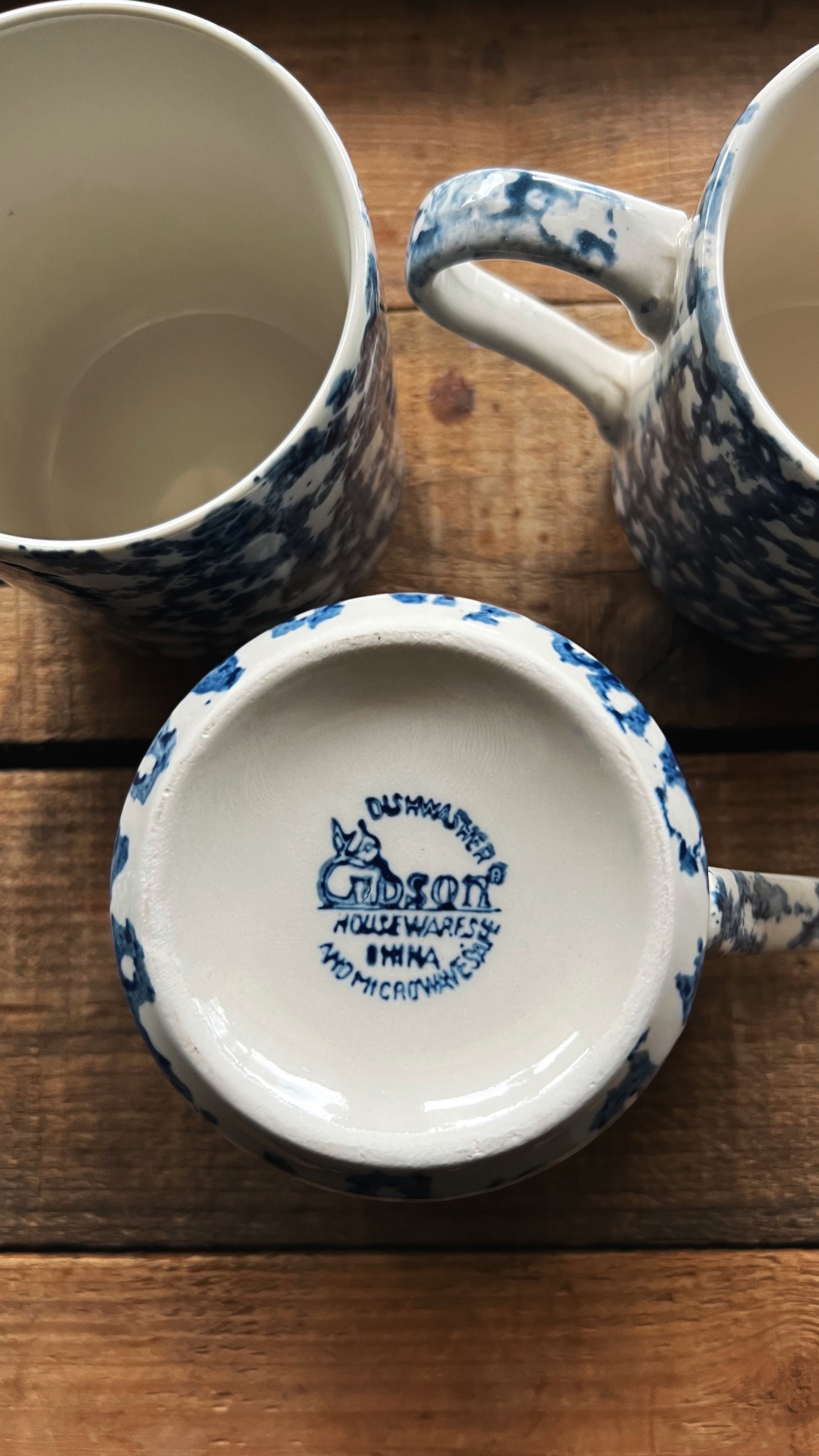 Gibson spongeware mugs