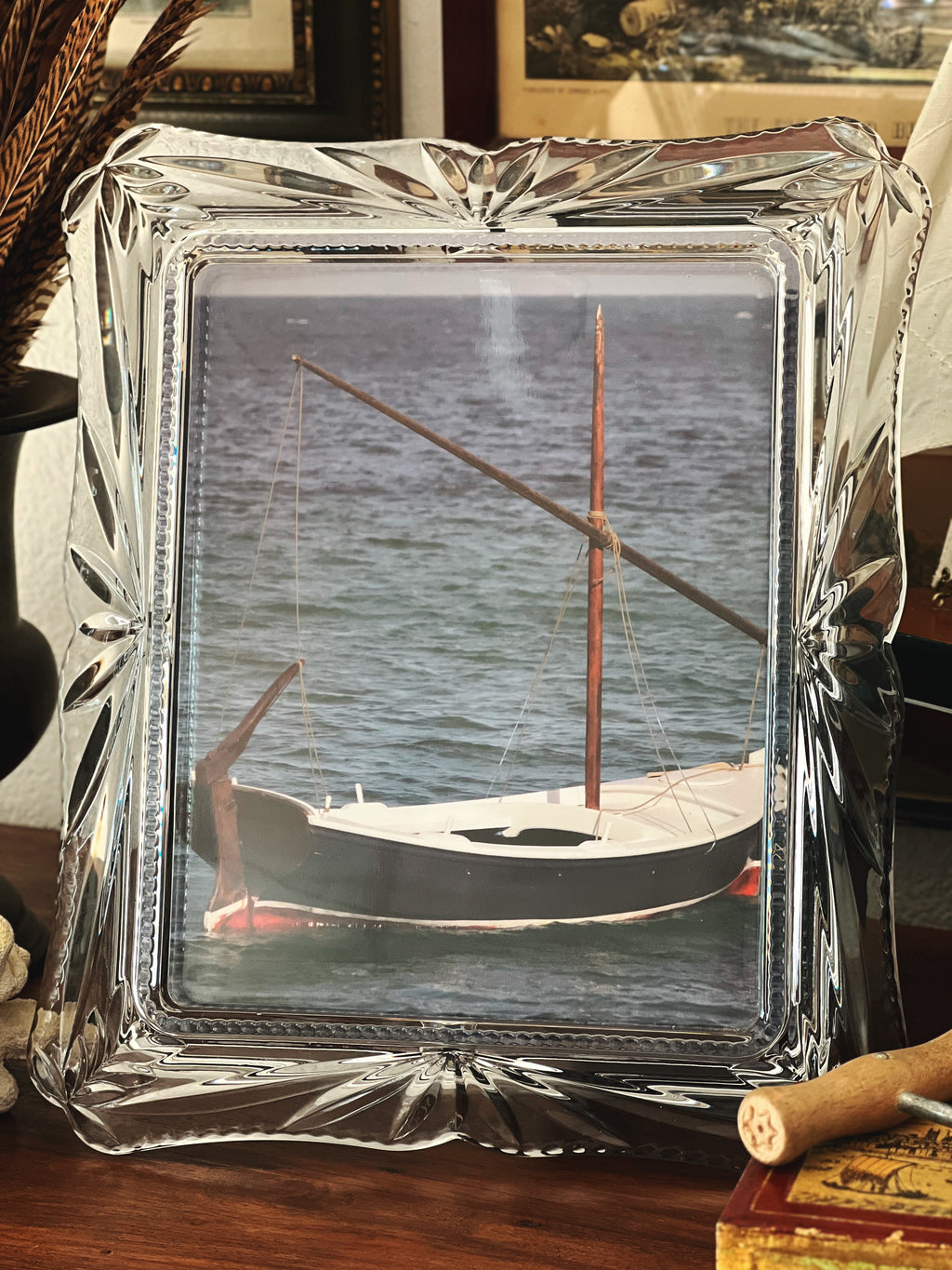 close up of a Mikasa Margate crystal photo frame