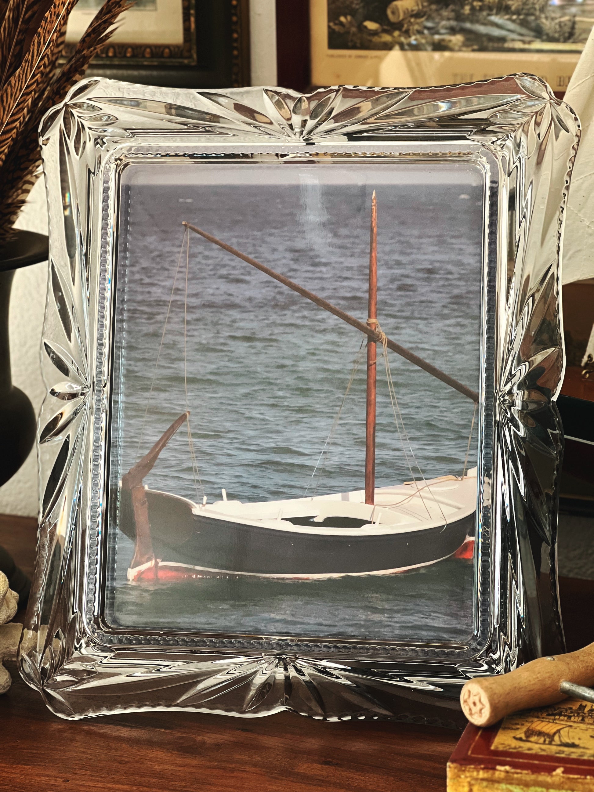 close up of a Mikasa Margate crystal photo frame
