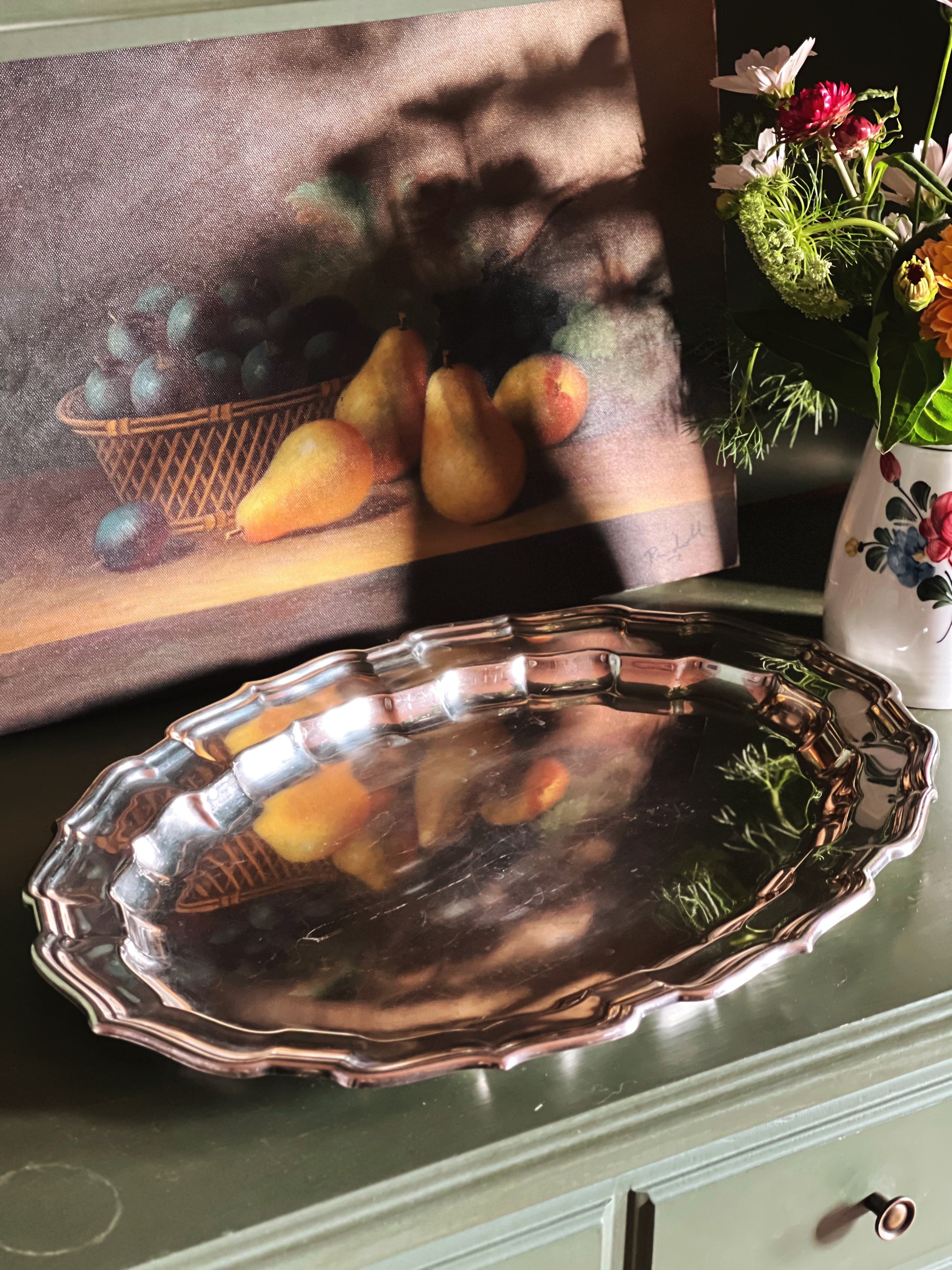 Vintage Reed & Barton Chippendale Silverplate Serving Platter