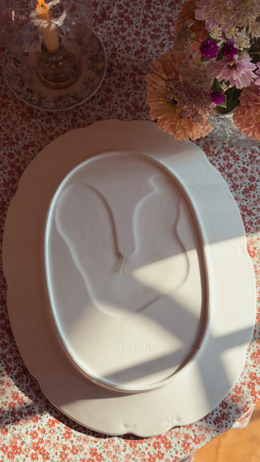 Underside of a Gailstyn-Sutton for Towle ceramic platter