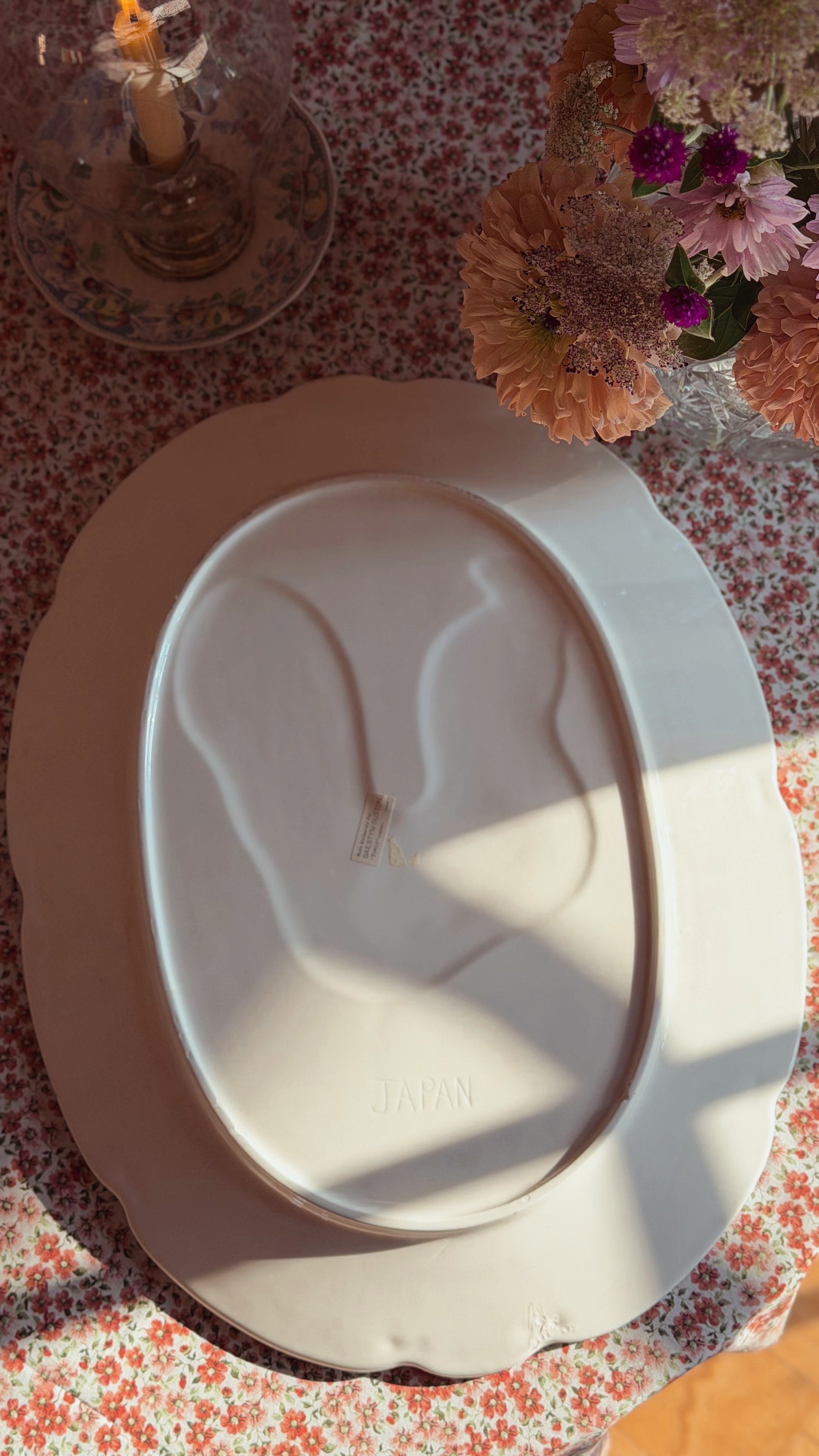 Underside of a Gailstyn-Sutton for Towle ceramic platter
