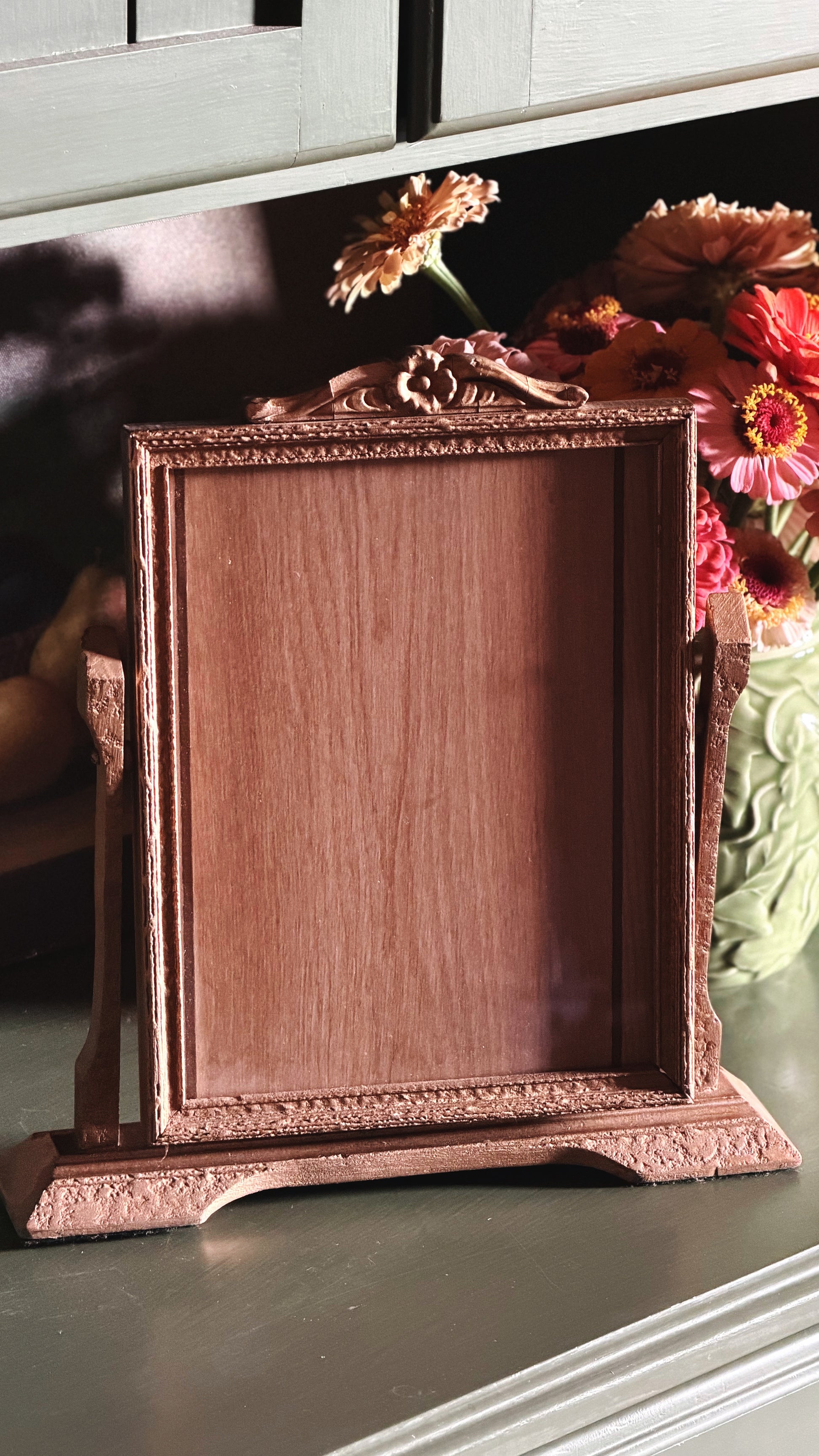 Vintage Gold-Toned Easel Picture Frame 