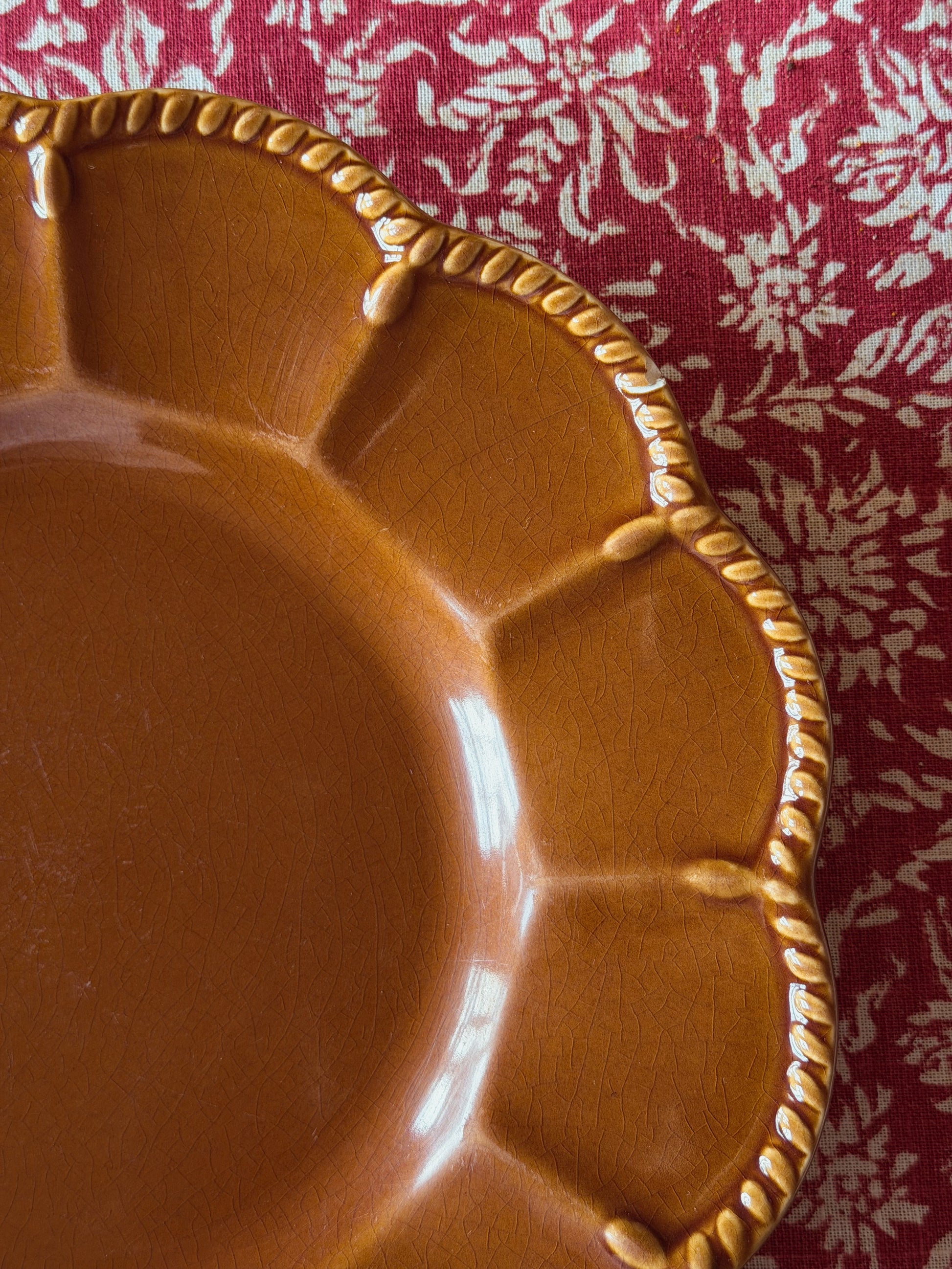 Vintage Certified International Florentine Brown Dinner Plate by Kari Walmsley