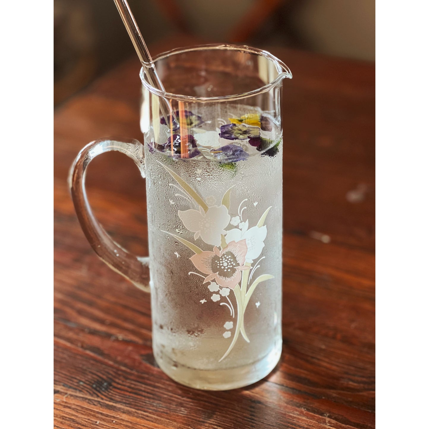 Vintage Floral Pitcher