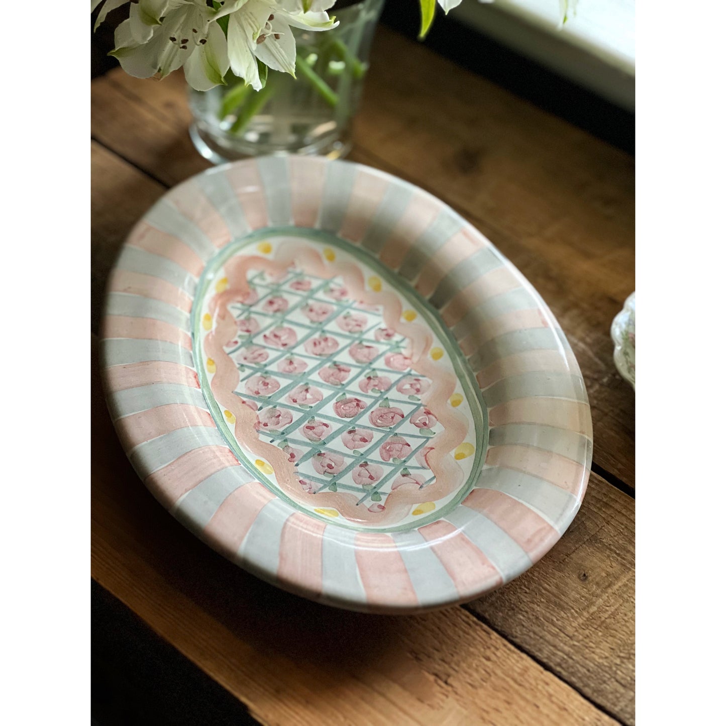 Vintage Hand Painted Platter