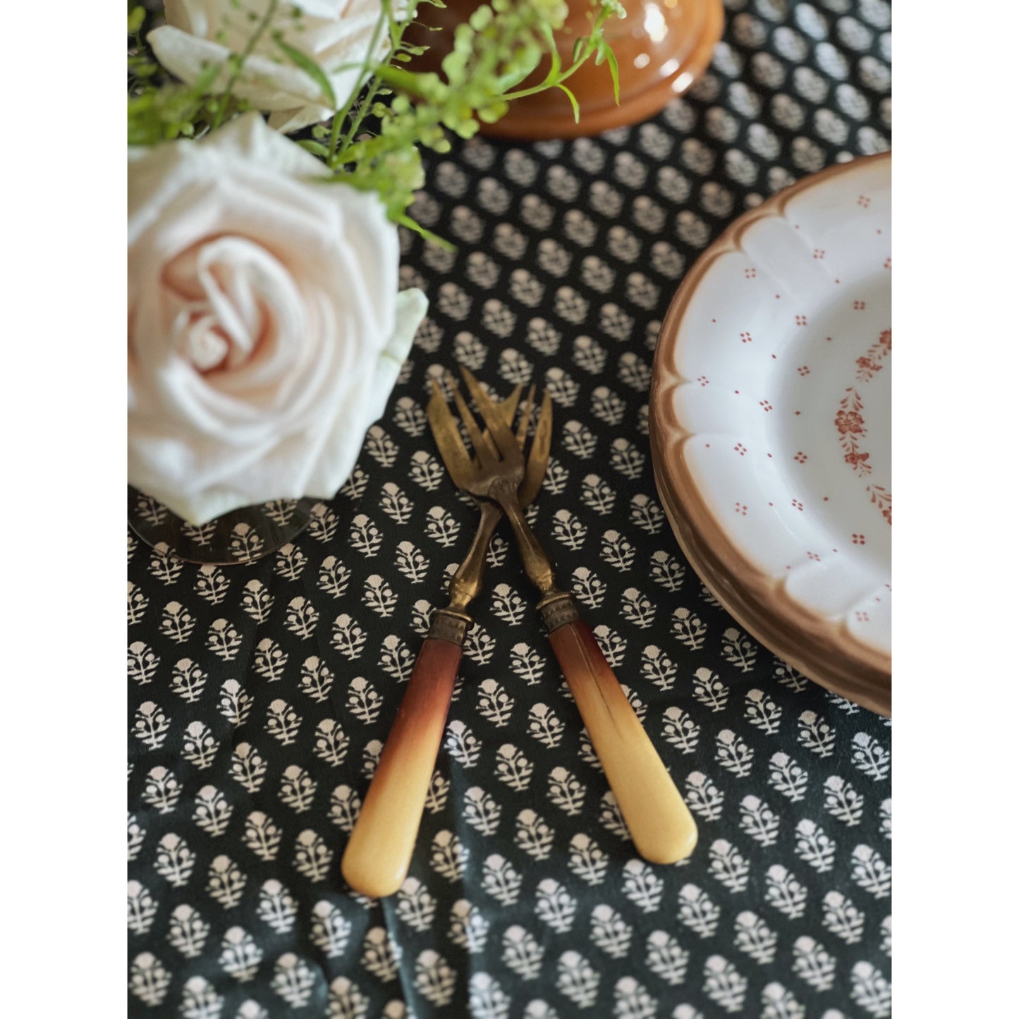 Vintage Brass & Bakelite Handle Pastry Fork