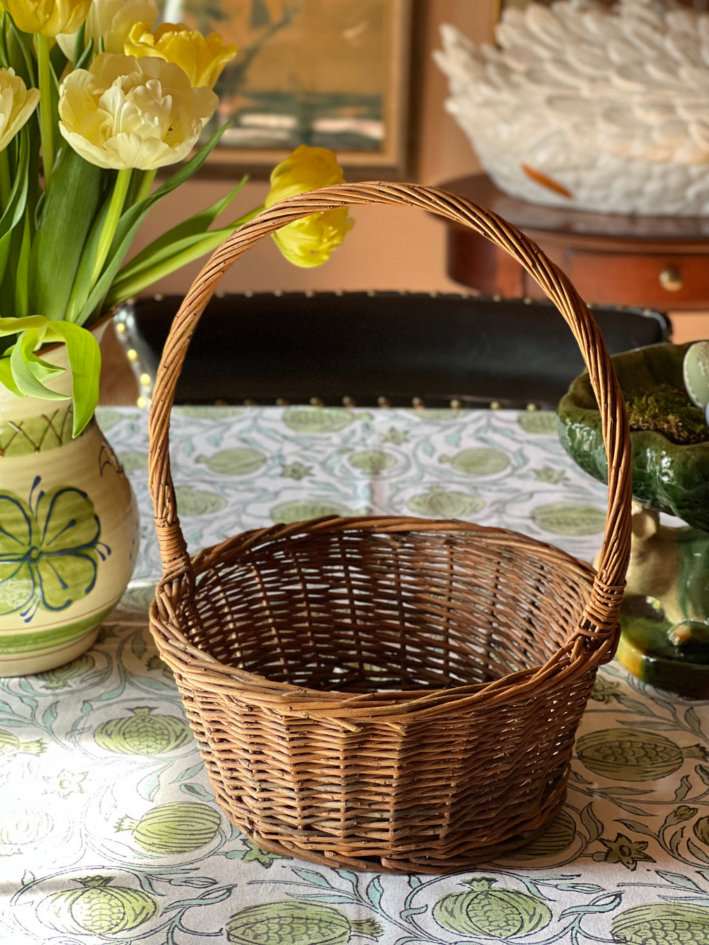 round willow Easter basket