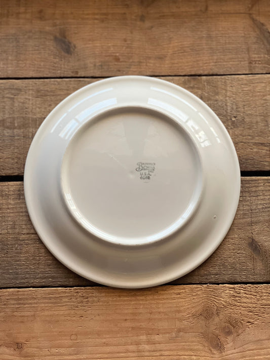 Vintage Buffalo China Striped Luncheon Plate