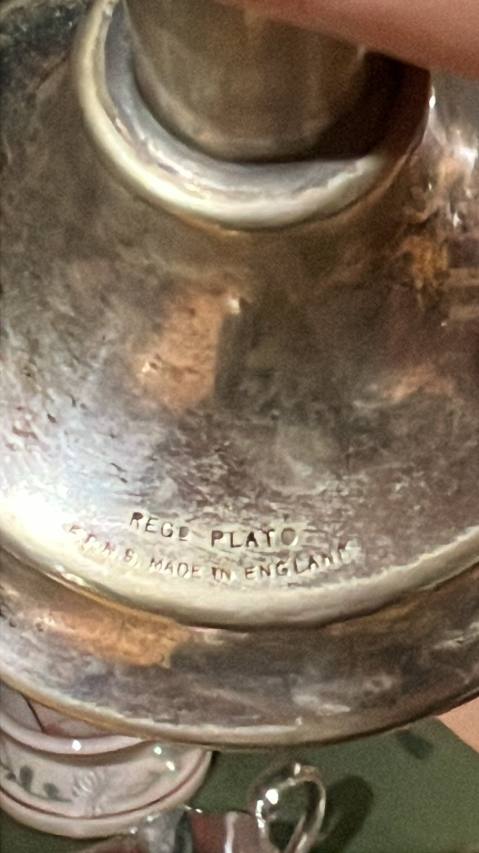 Vintage Pair of Reg Plato England EPNS Weighted Taper Candle Holders