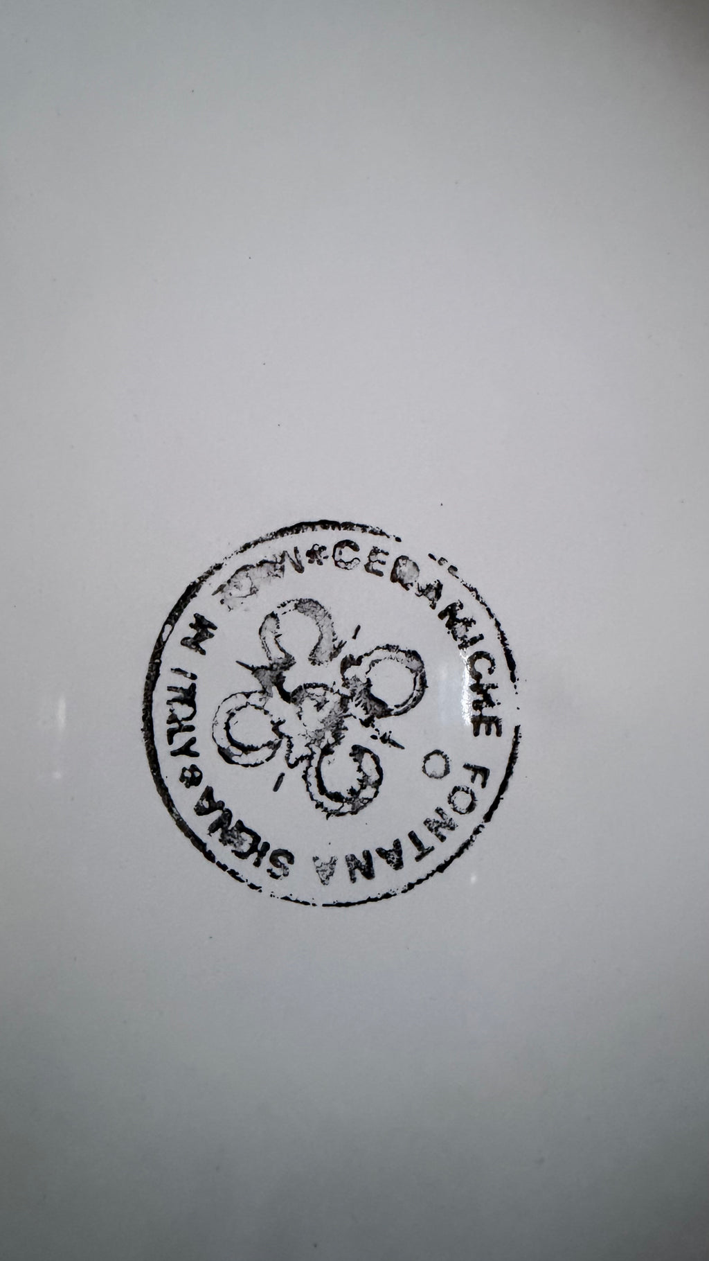 Ceramiche Fontana Siena CF62 maker's mark on a Hand Painted Italian Tureen with Ladle & Underplate