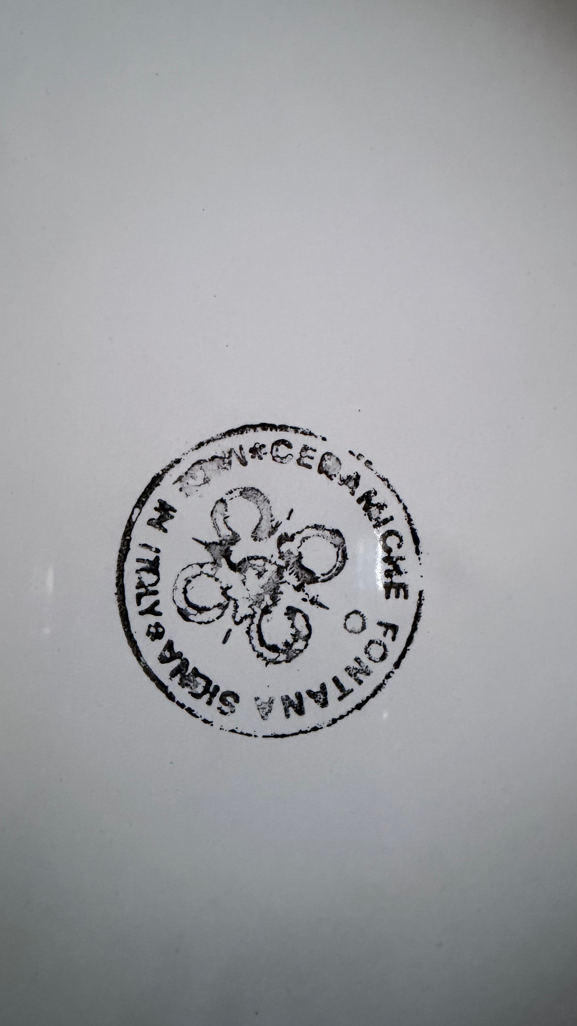 Ceramiche Fontana Siena CF62 maker's mark on a Hand Painted Italian Tureen with Ladle & Underplate
