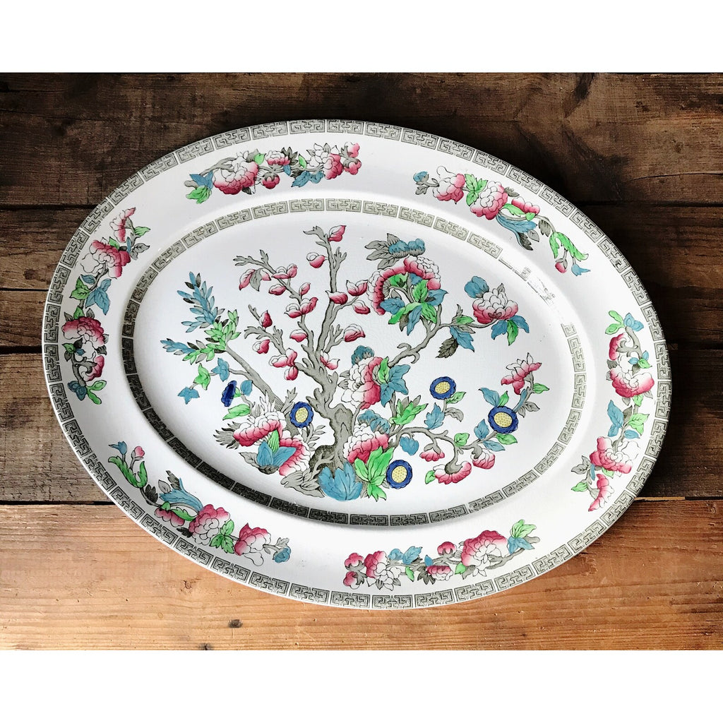 Vintage Johnson Brothers England Indian Tree Large Oval Platter