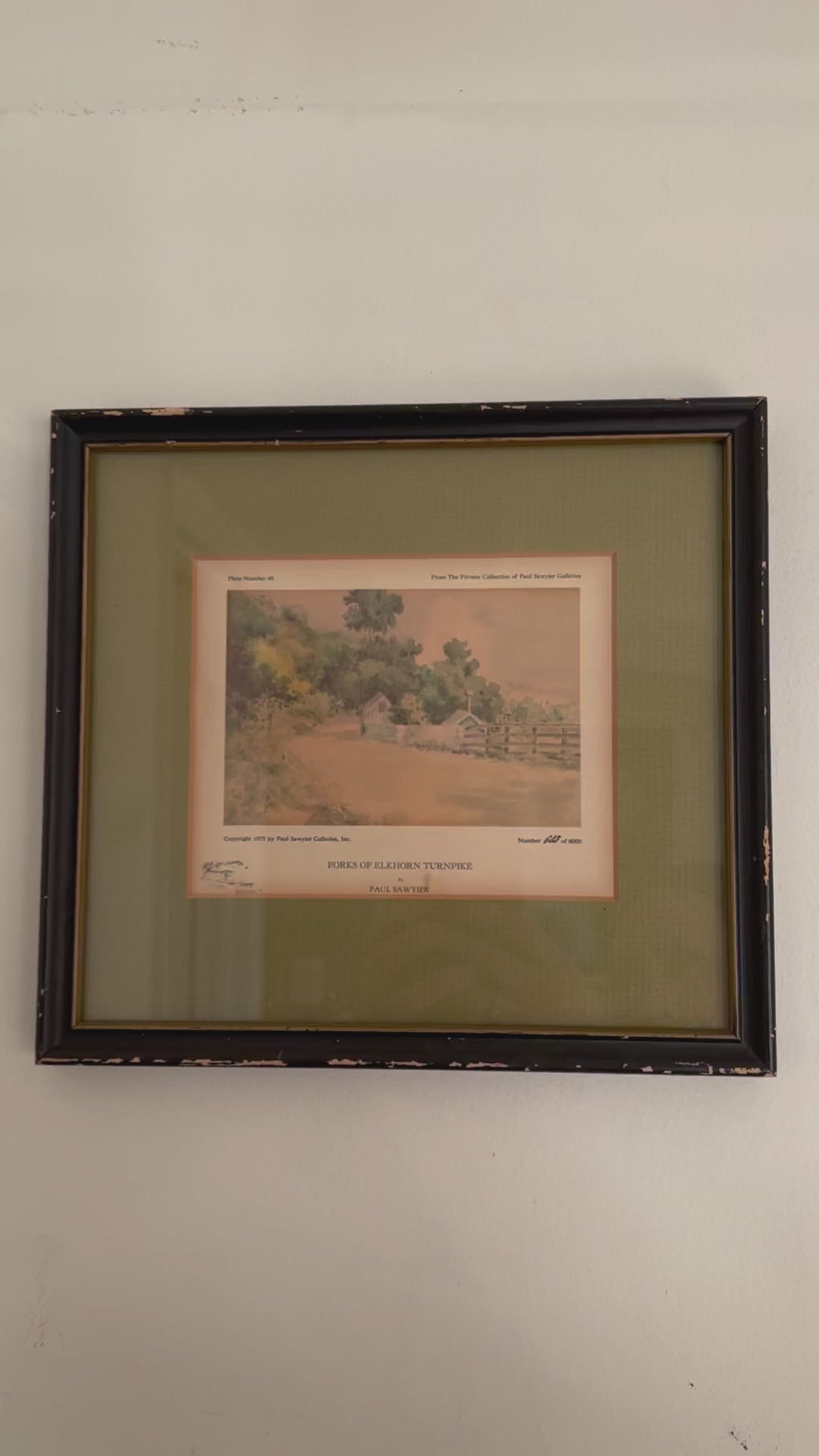 Vintage Paul Sawyier Forks of Elkhorn Turnpike Framed Print