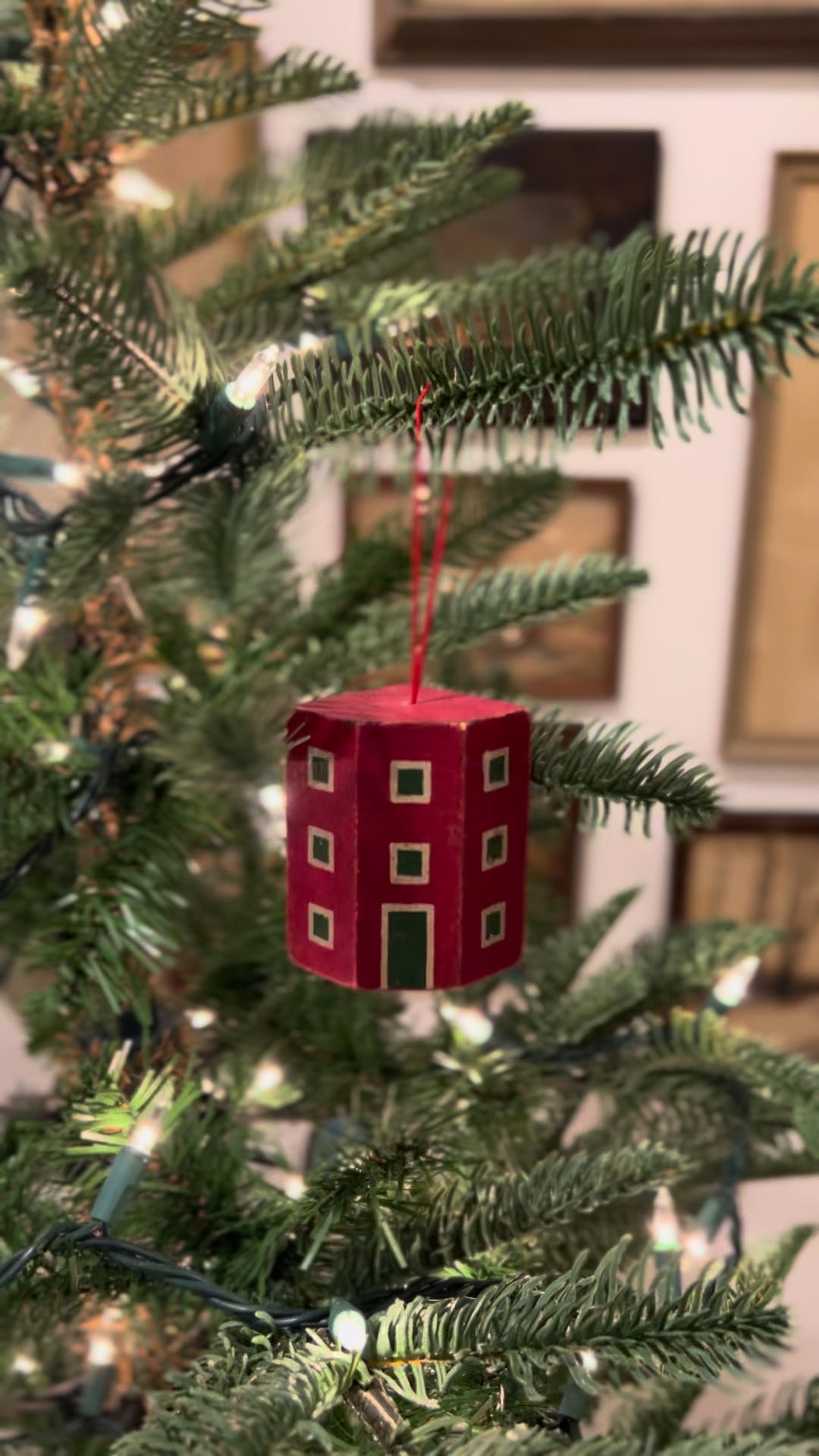 Vintage Wooden Christmas Ornament