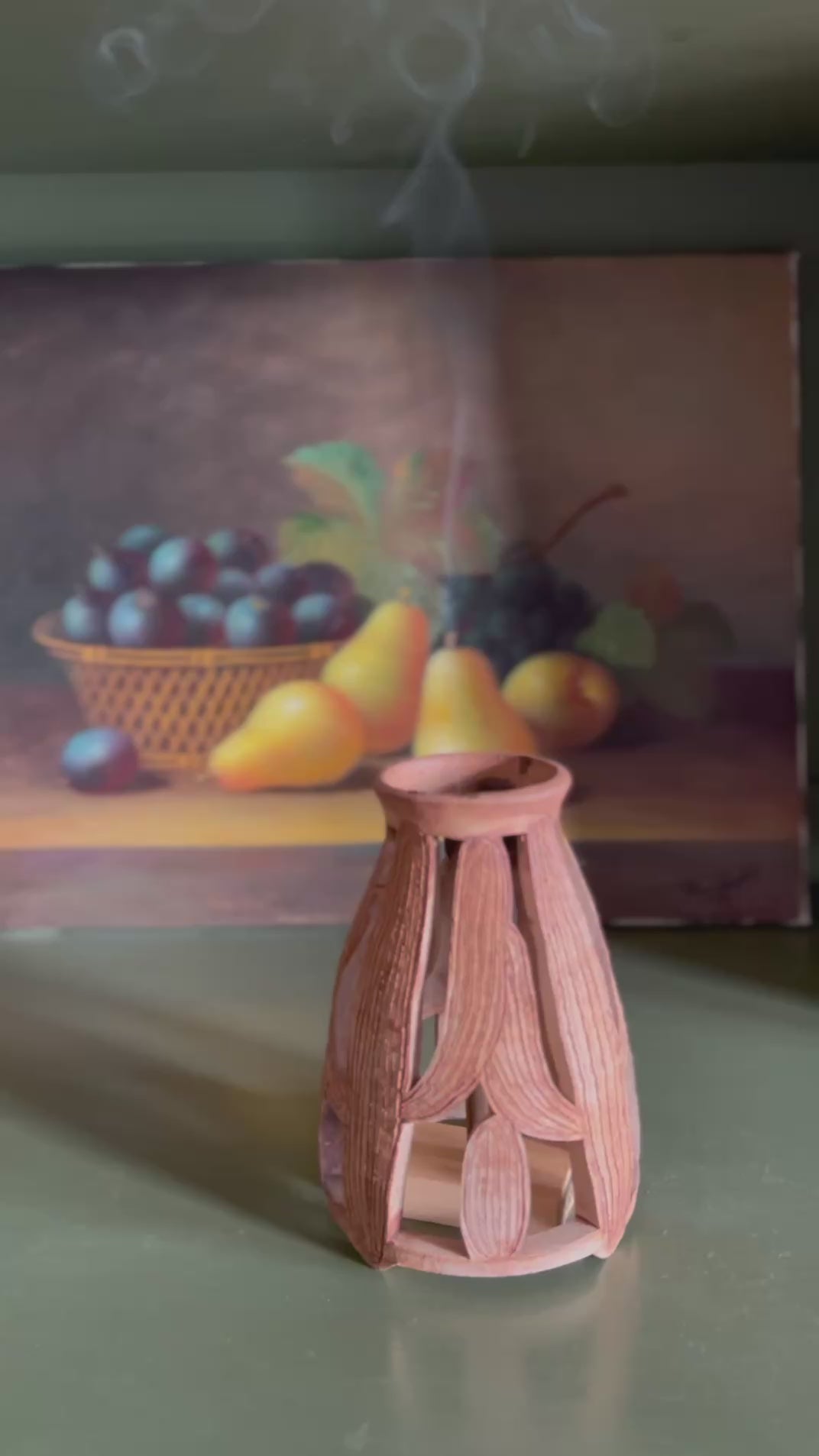 carved incense burner
