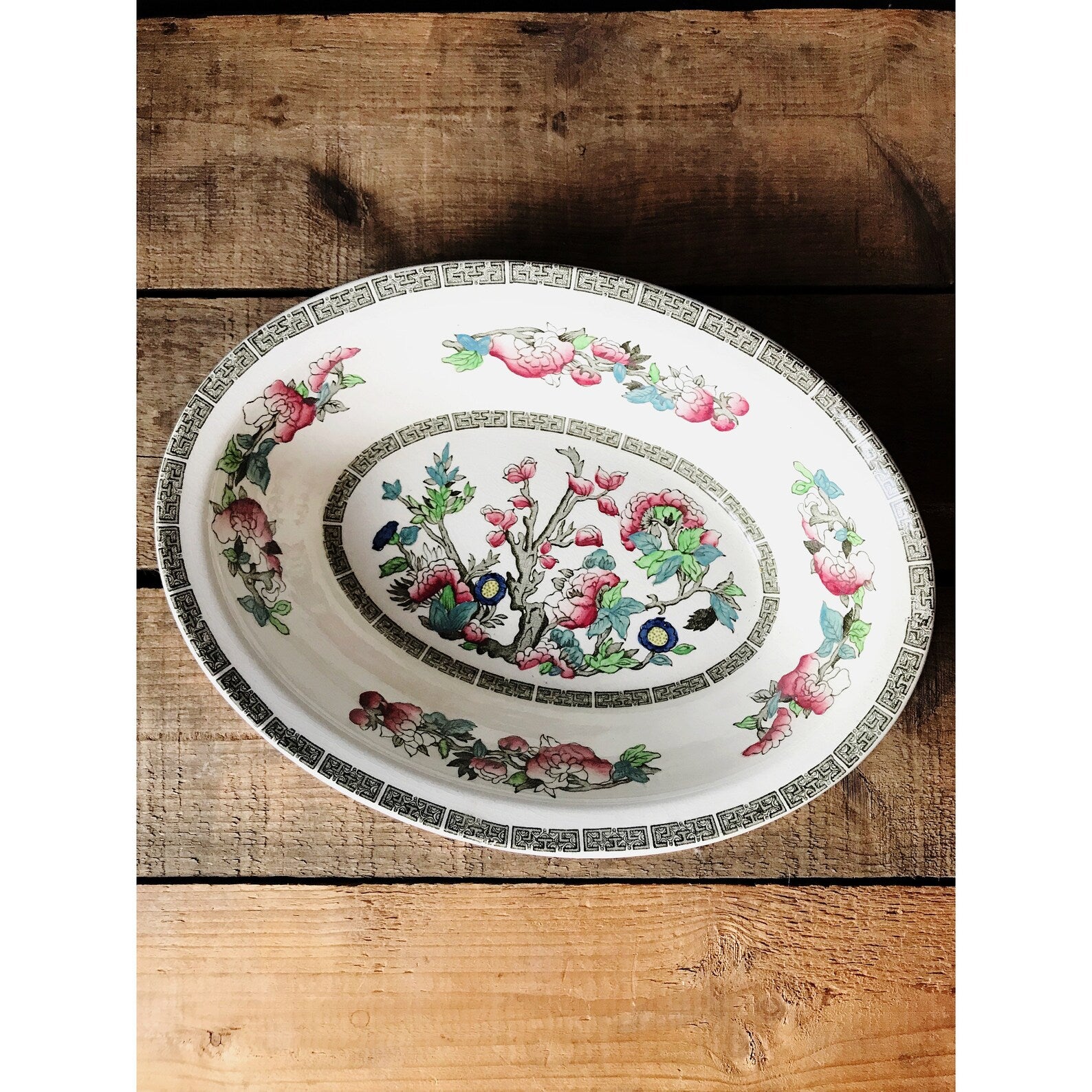 Vintage Johnson Brothers England Indian Tree Oval Vegetable Bowl