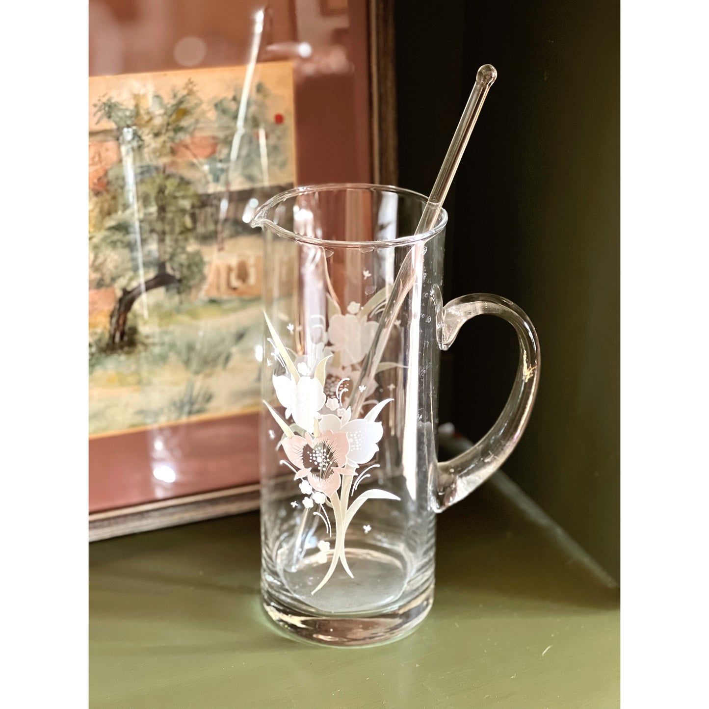 Vintage Floral Pitcher