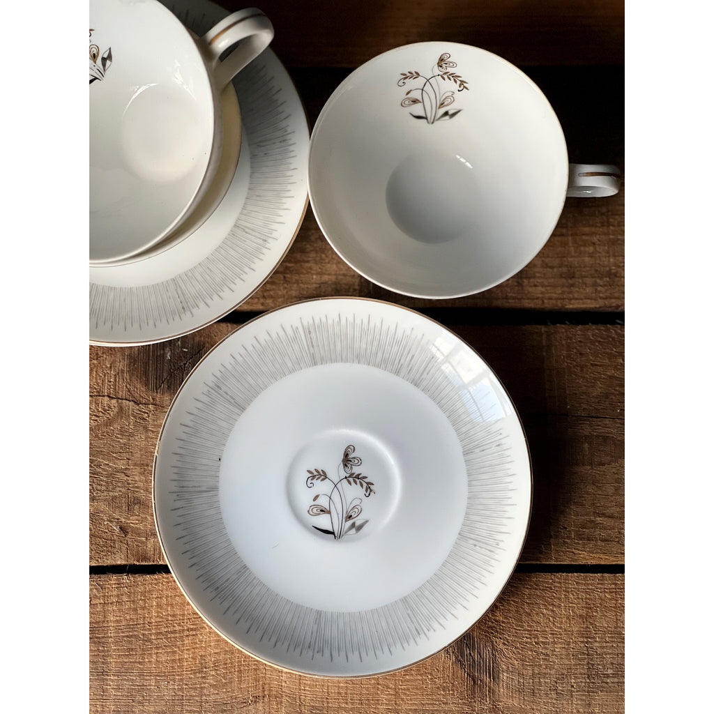 Vintage Togo Japan Floral Teacup & Saucer Set | Midcentury