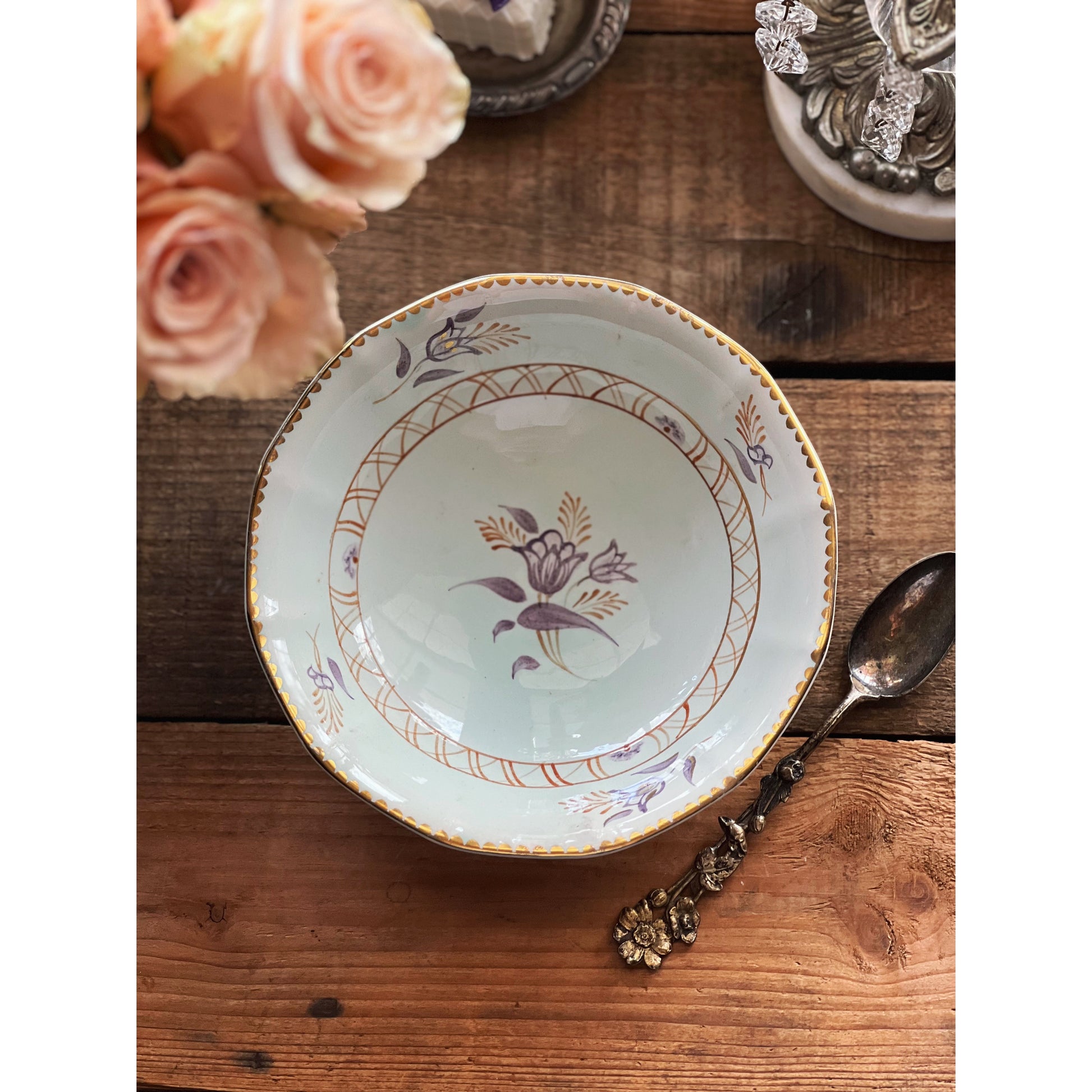 Vintage Adams Regent Calyx Ware Hand Painted Cereal Bowl