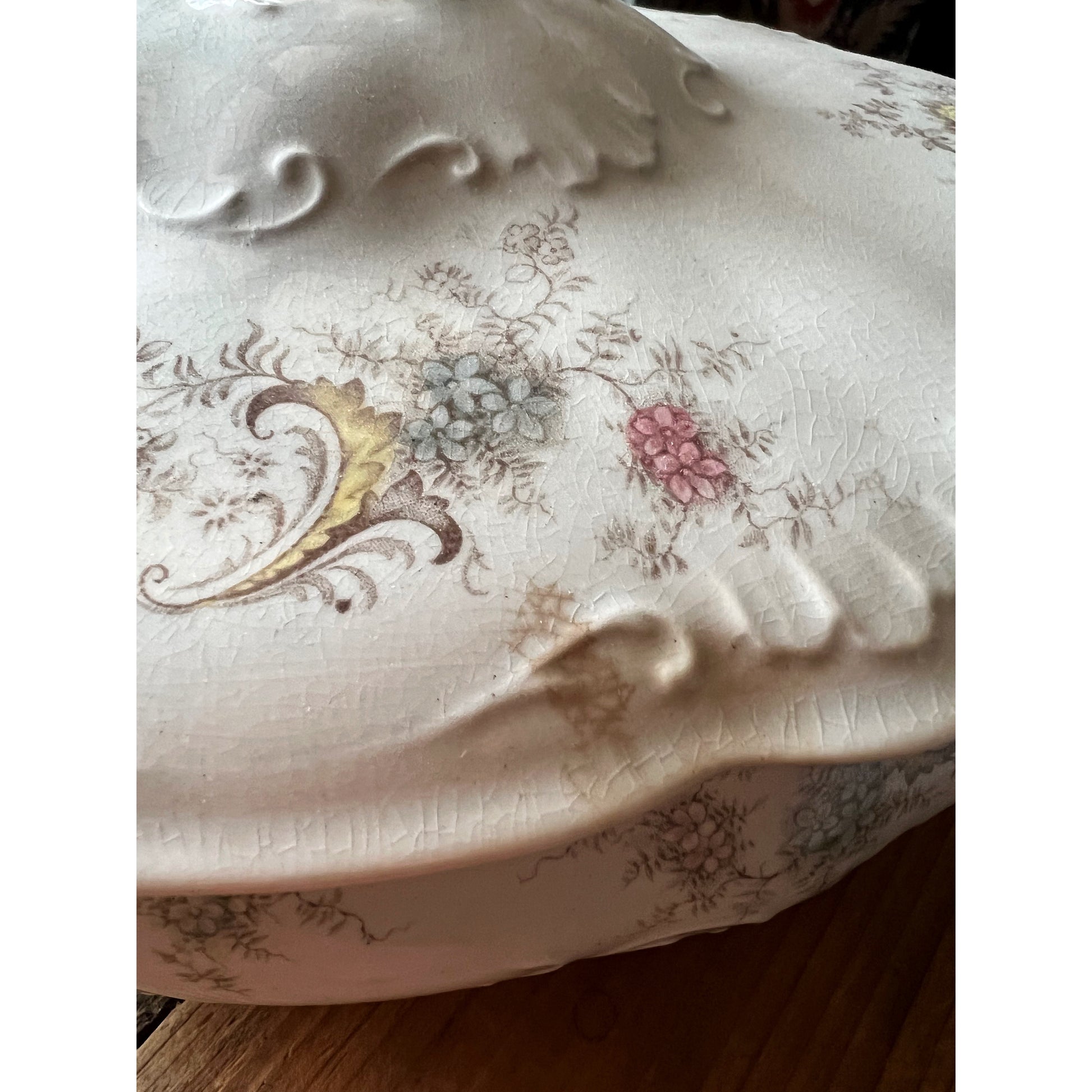 J.H.W. & Sons Victoria Semi Porcelain Oval Covered Vegetable Dish