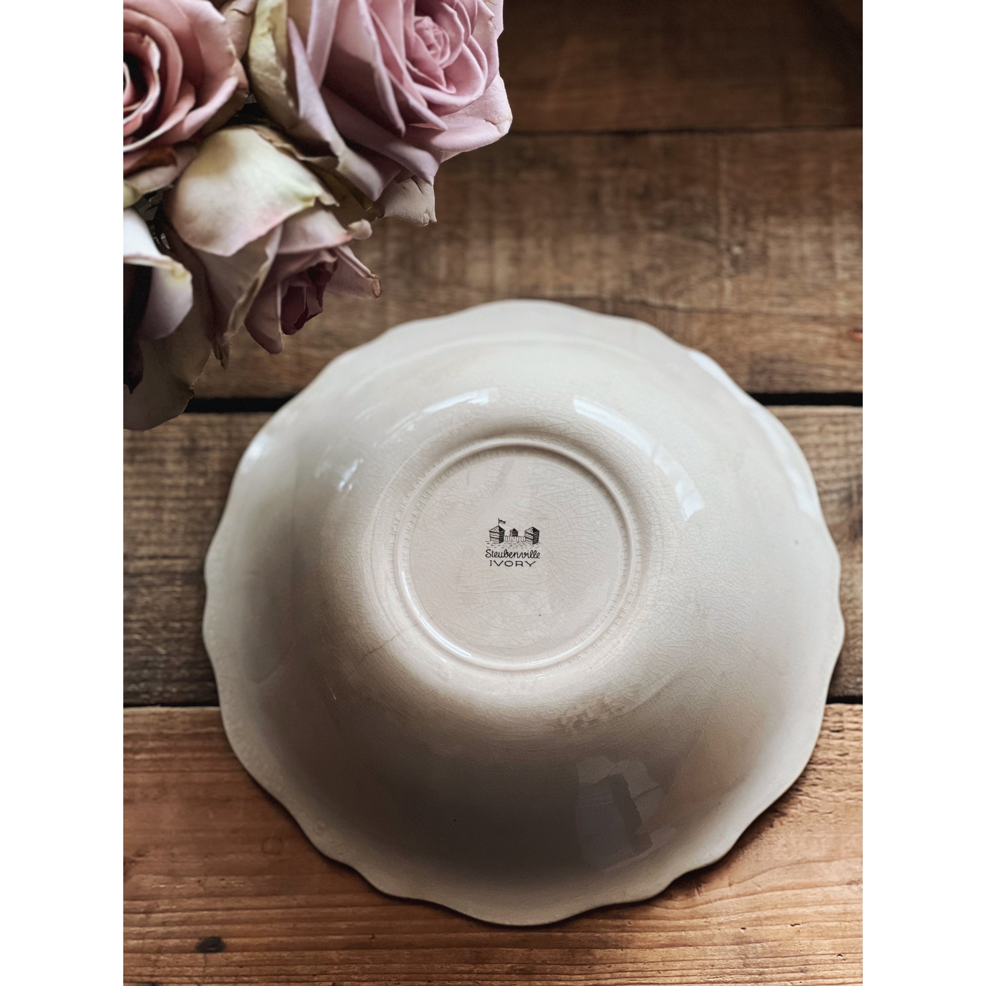 Vintage Steubenville Ivory Vegetable Bowl