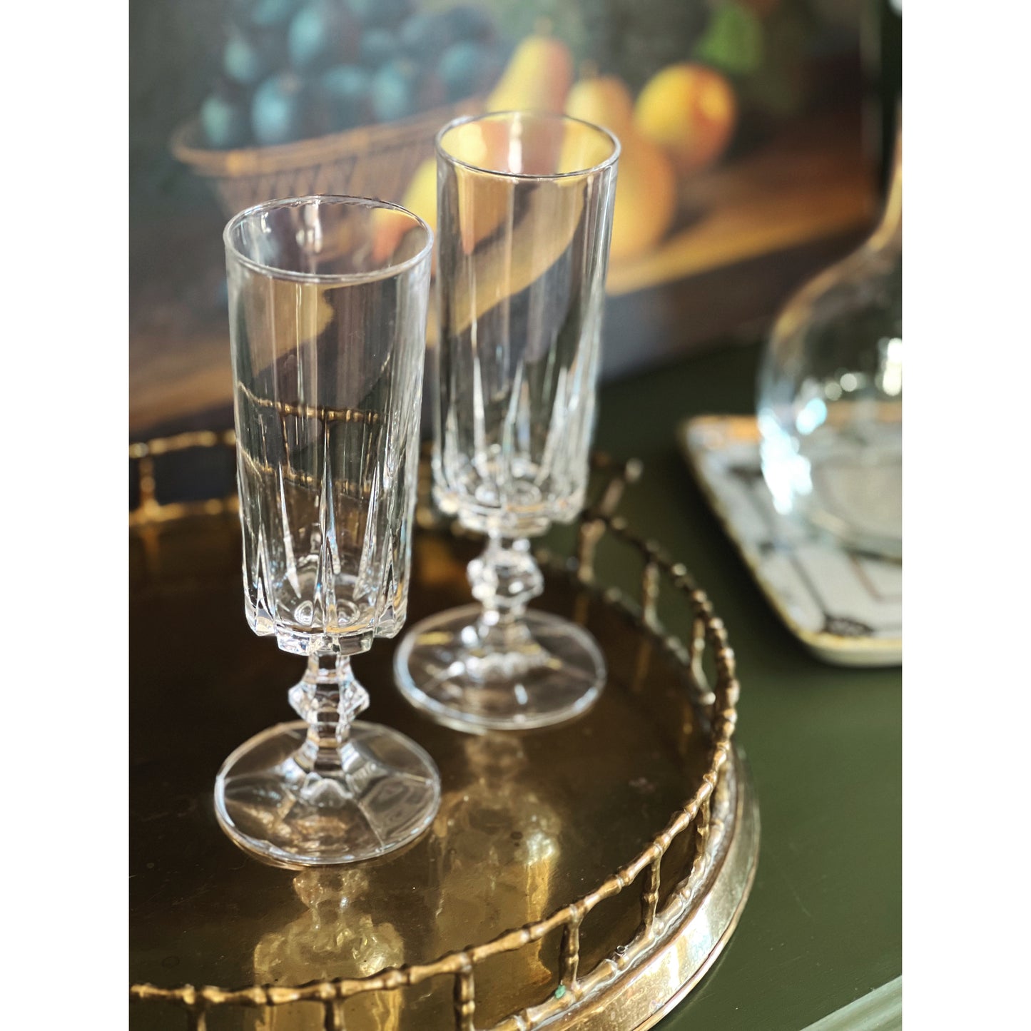 Pair of Crystal Champagne Flutes