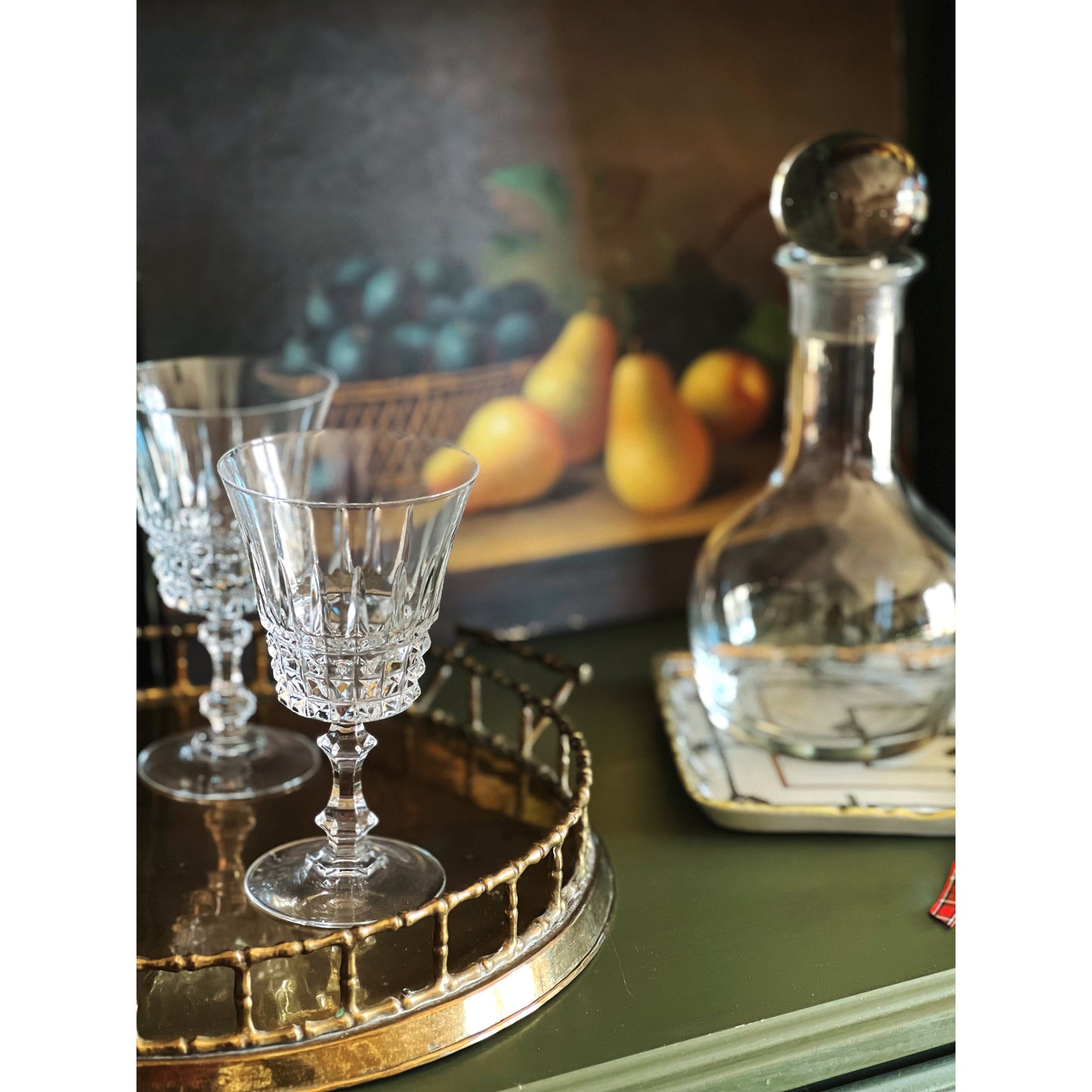 Vintage Crystal Wine Glass
