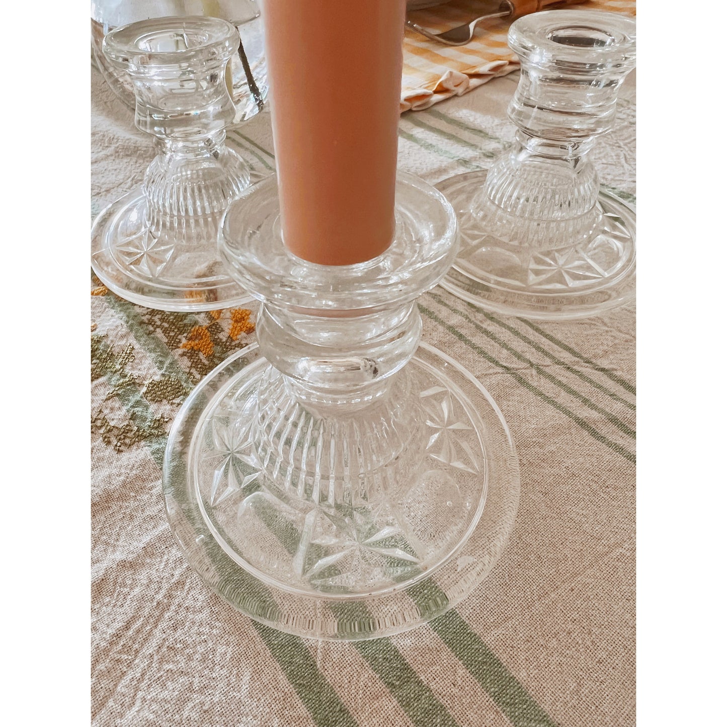 Vintage Glass Candleholder