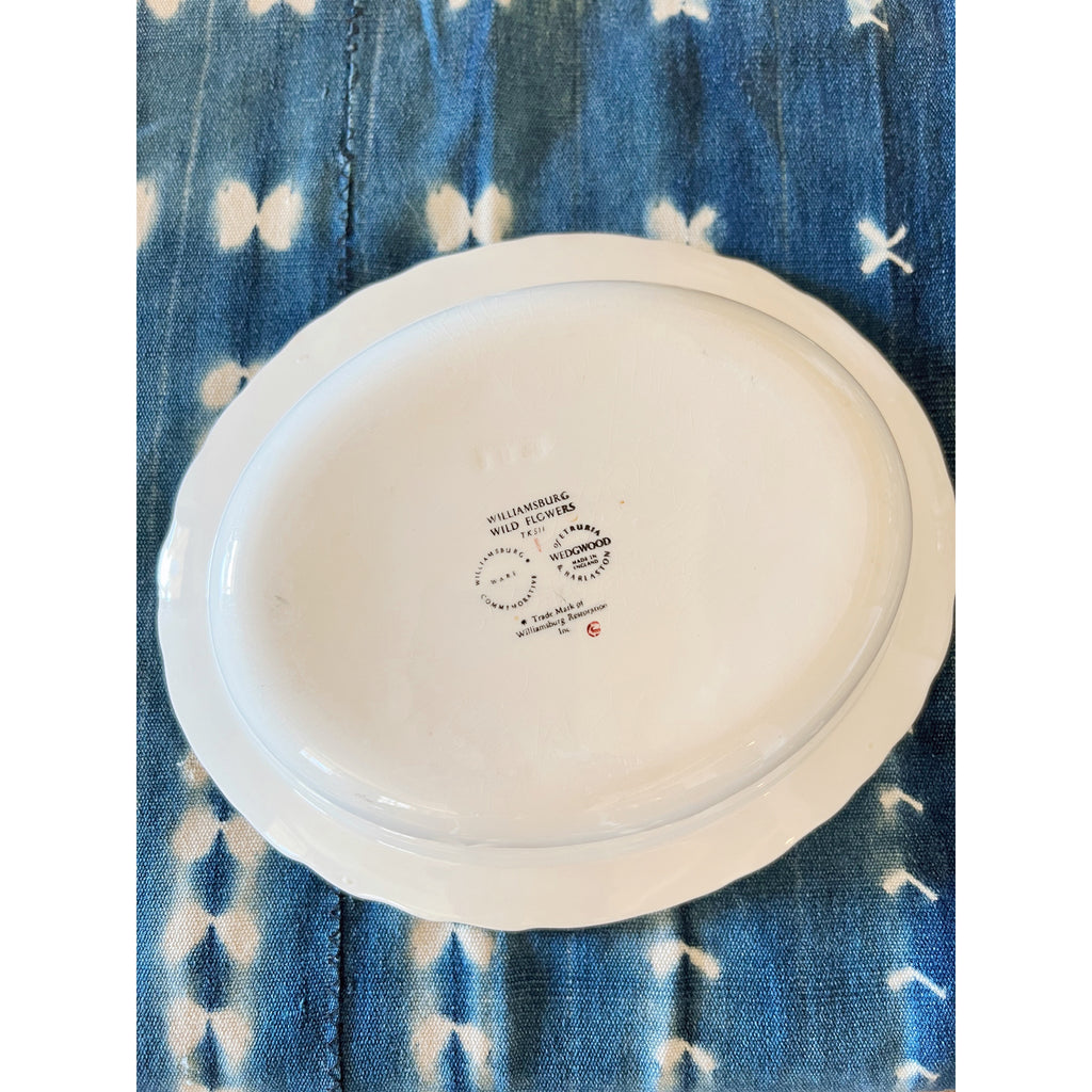 Vintage Wedgwood Williamsburg Wildflowers Oval Vegetable Bowl