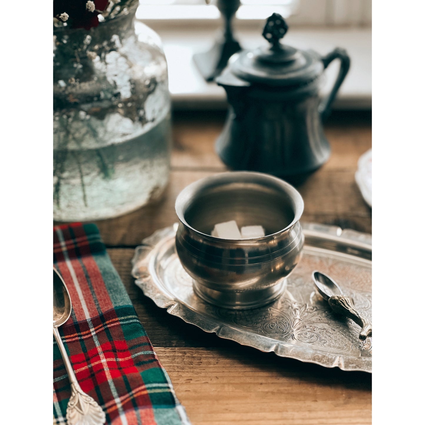 Rare Vintage Woodbury Pewter Open Sugar Bowl